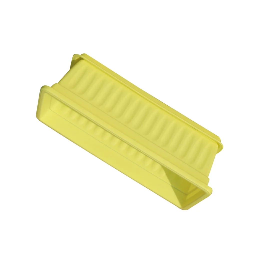 Dido 3pcs Resin Rectangular Planting Pot Drainage Hole Vegetable Flower Planter Home Garden Plant Tray Yellow 44x19x14cm