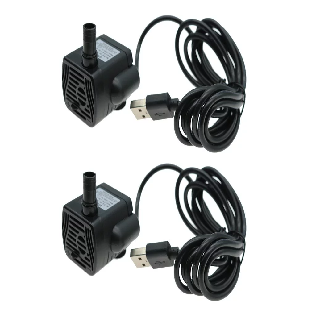 2pcs 200LPH V Submersible Water Pump For Aquarium Fish Tank Pond Fountain