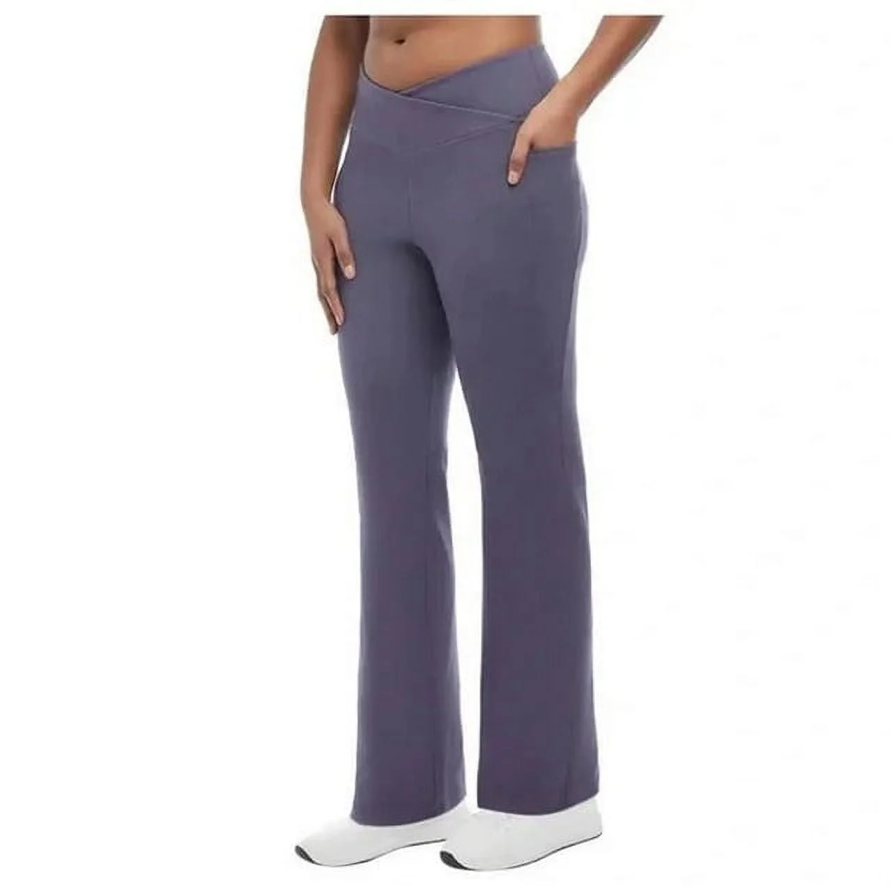 Jockey Women's Crosswaist Yoga Pant (Portland Plum, XL)