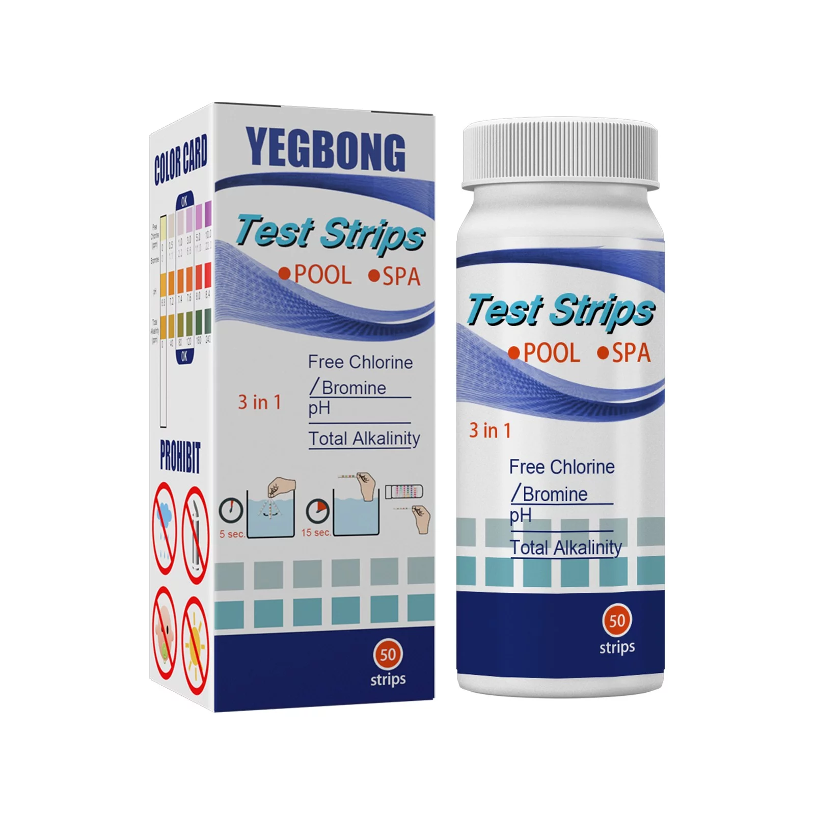 YHAIOGS Pool Water Quality Three In One Test Paper total Alkalinity Hardness Water Test Strip