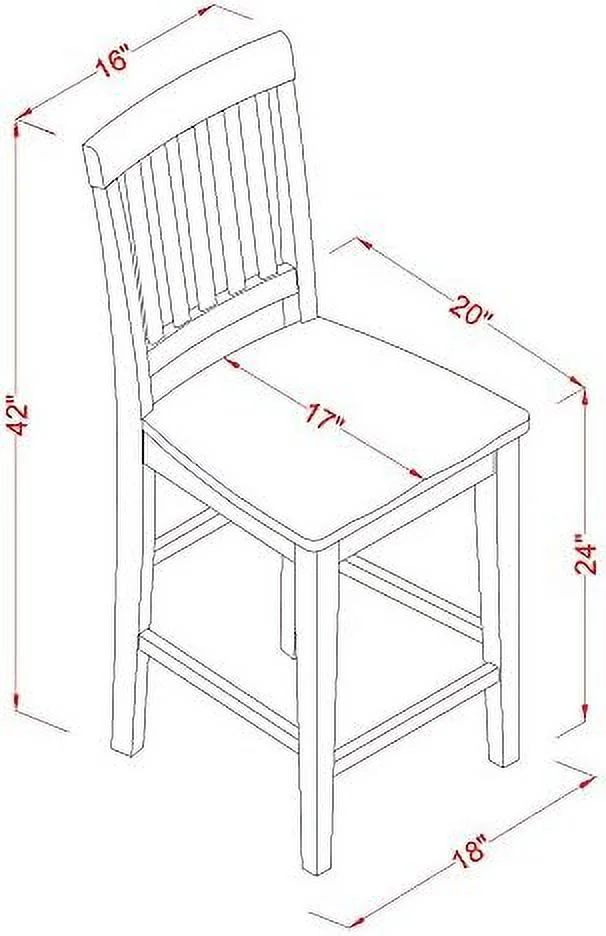 ZWNLKQG VNS-MAH-LC Counter  Stool-Faux Leather Pub Height Kitchen Chairs    Mahogany