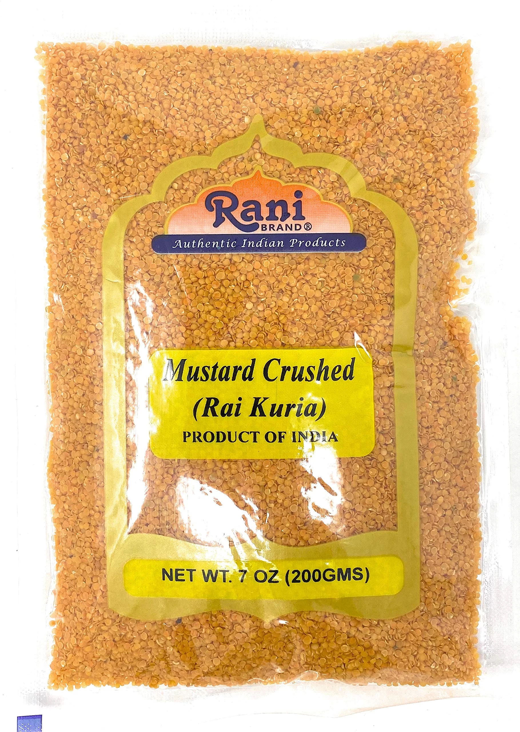 Rani Mustard Seeds 200g (7oz) Crushed Coarse, All Natural ~ Gluten Friendly | NON-GMO | Vegan | Indian Origin