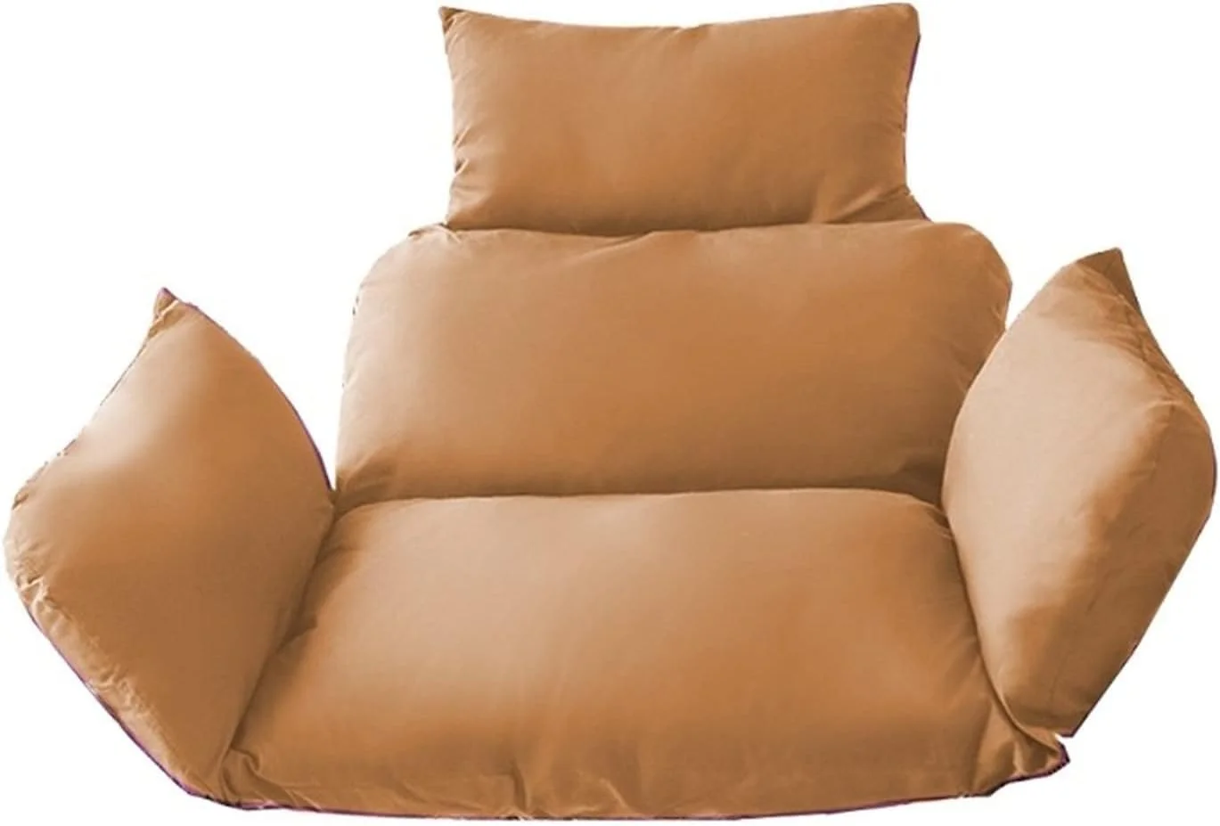 JONJUMP Brown Furnishing Egg Hammock Seat Cushion Leisure Hanging Chair Pads Balcony Swing Basket Back Pillow Detachable Patio Yard