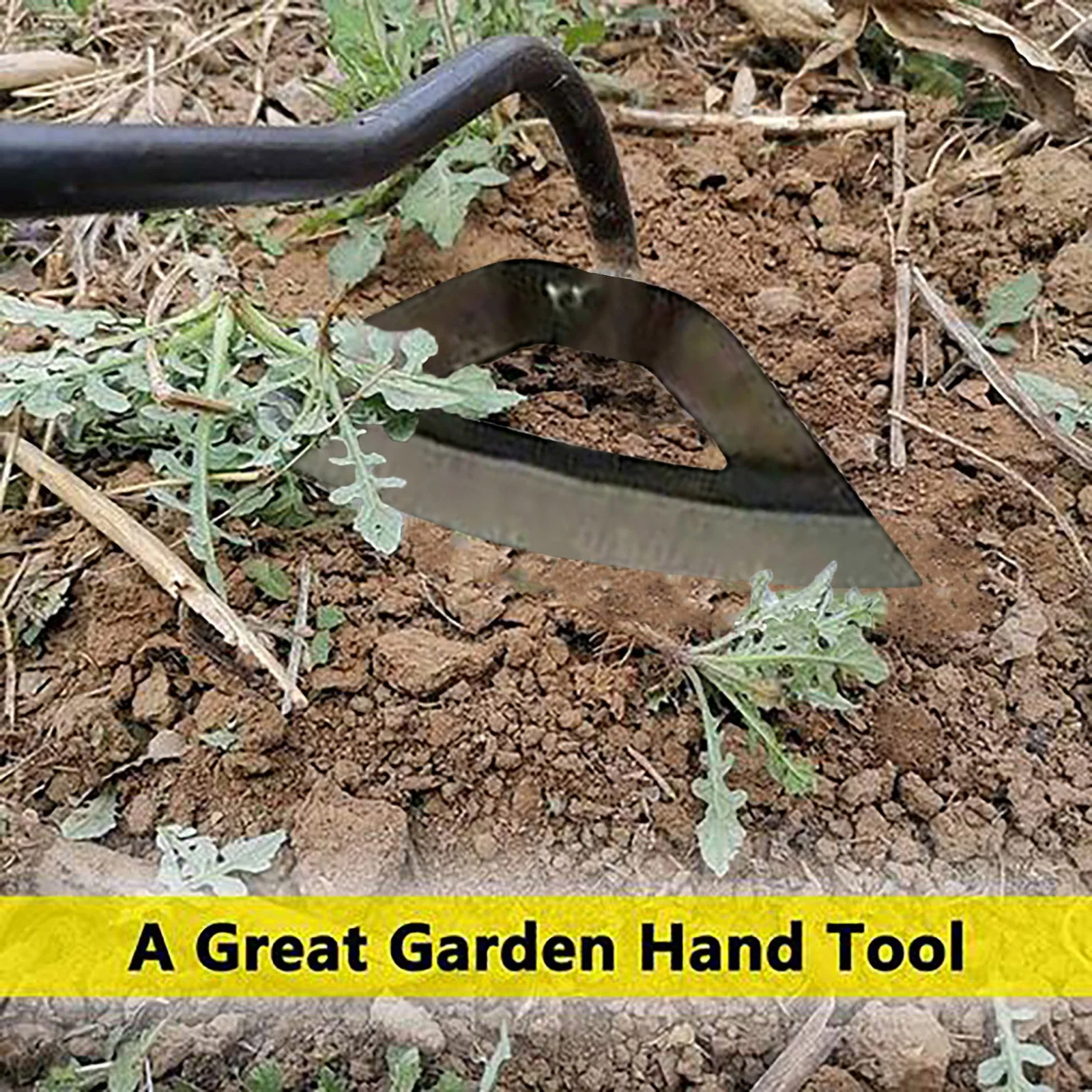 All-Steel Hardened Hollow Hoe - Durable Edge Tool, Garden Edger Weeder, Hand Sheets Garden Kits