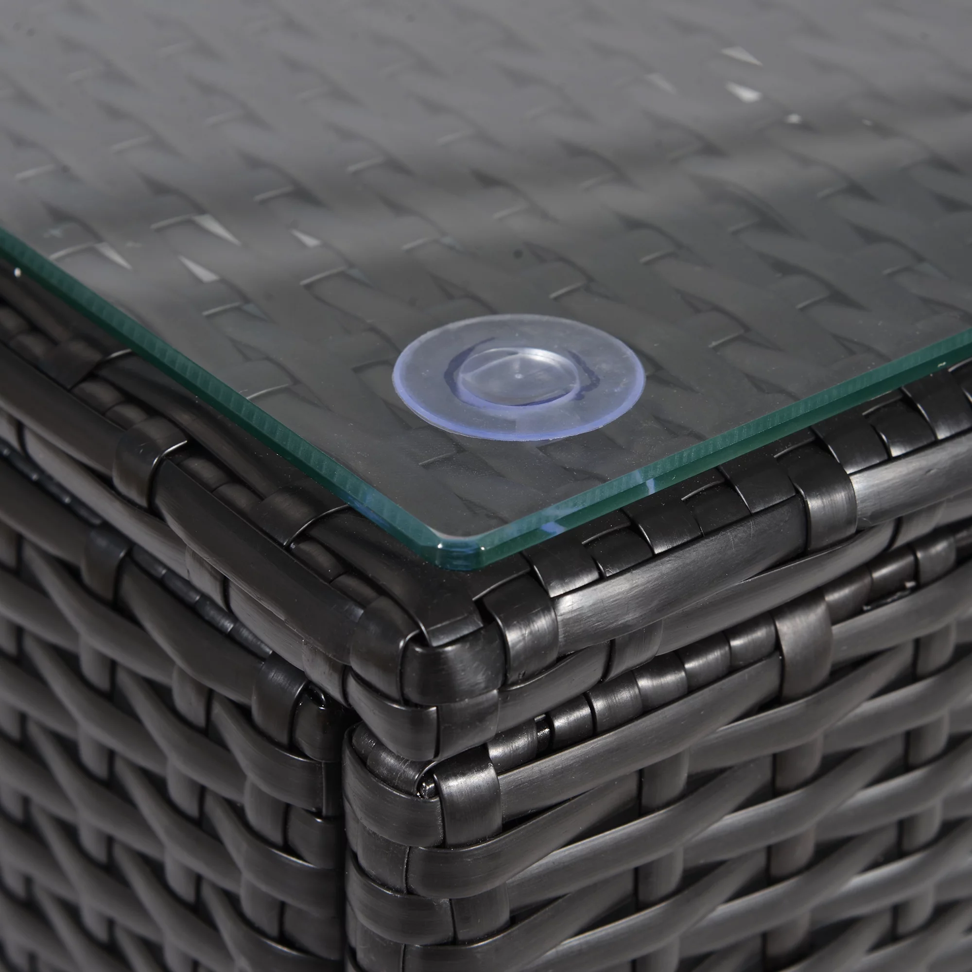 Direct Wicker Outdoor Patio Furniture 7-Piece PE Rattan Wicker Sectional Cushioned Sofa Sets with 2 Pillows and Coffee Table