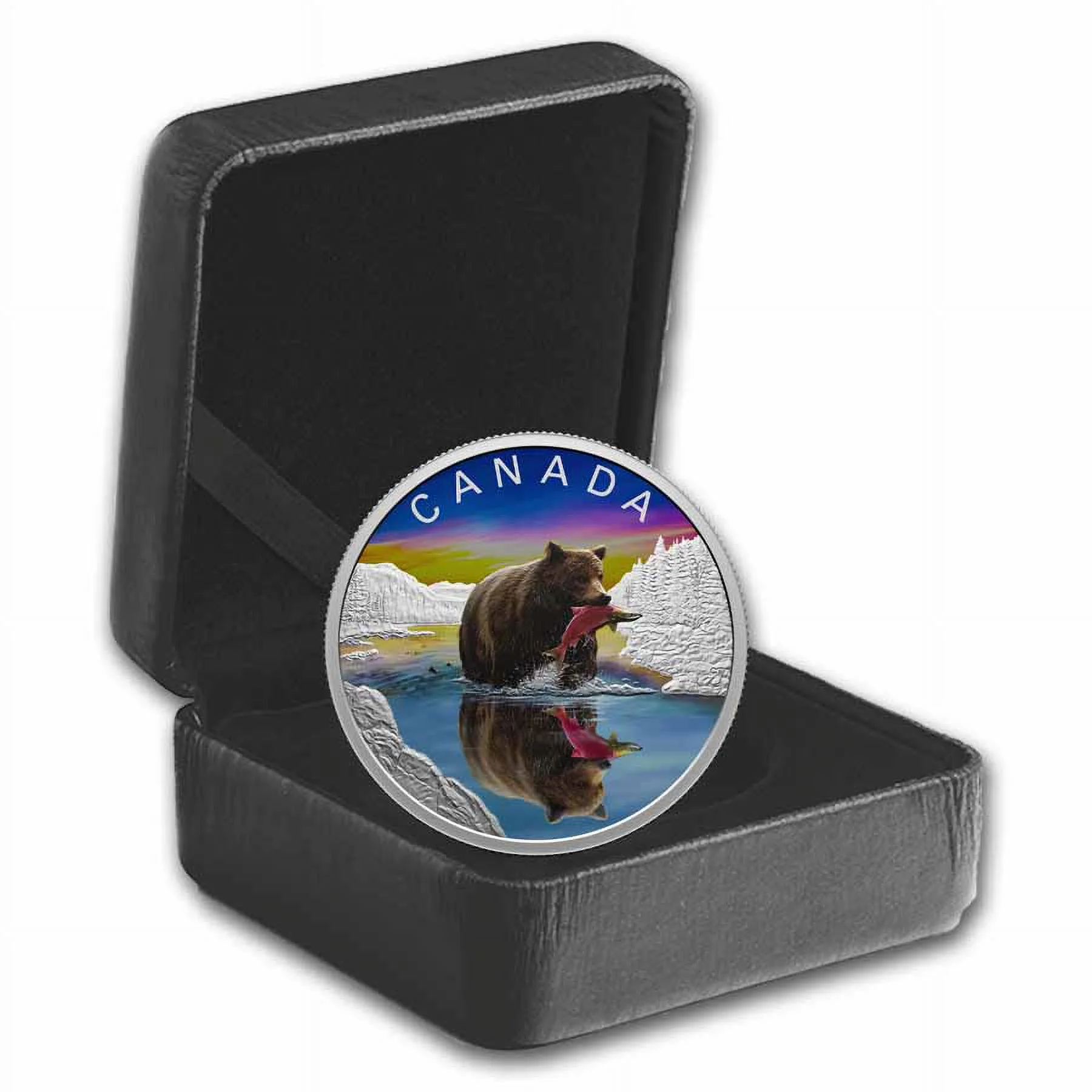 2024 Canada 1 oz Silver $20 Wildlife Reflections: Grizzly Bear