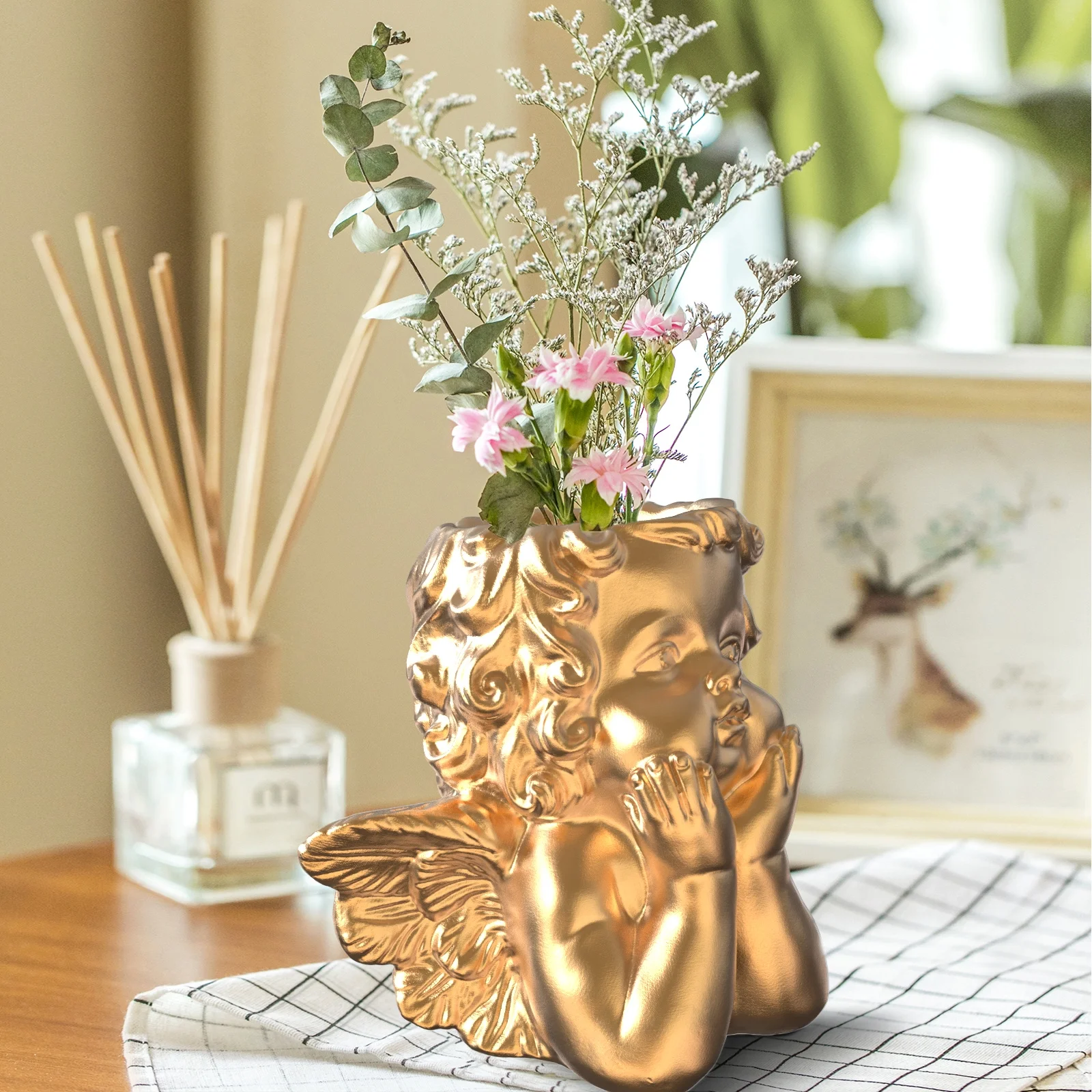 Angel Statue Planter Pot - 2.29 - Bring angelic charm to your garden with this versatile planter pot!