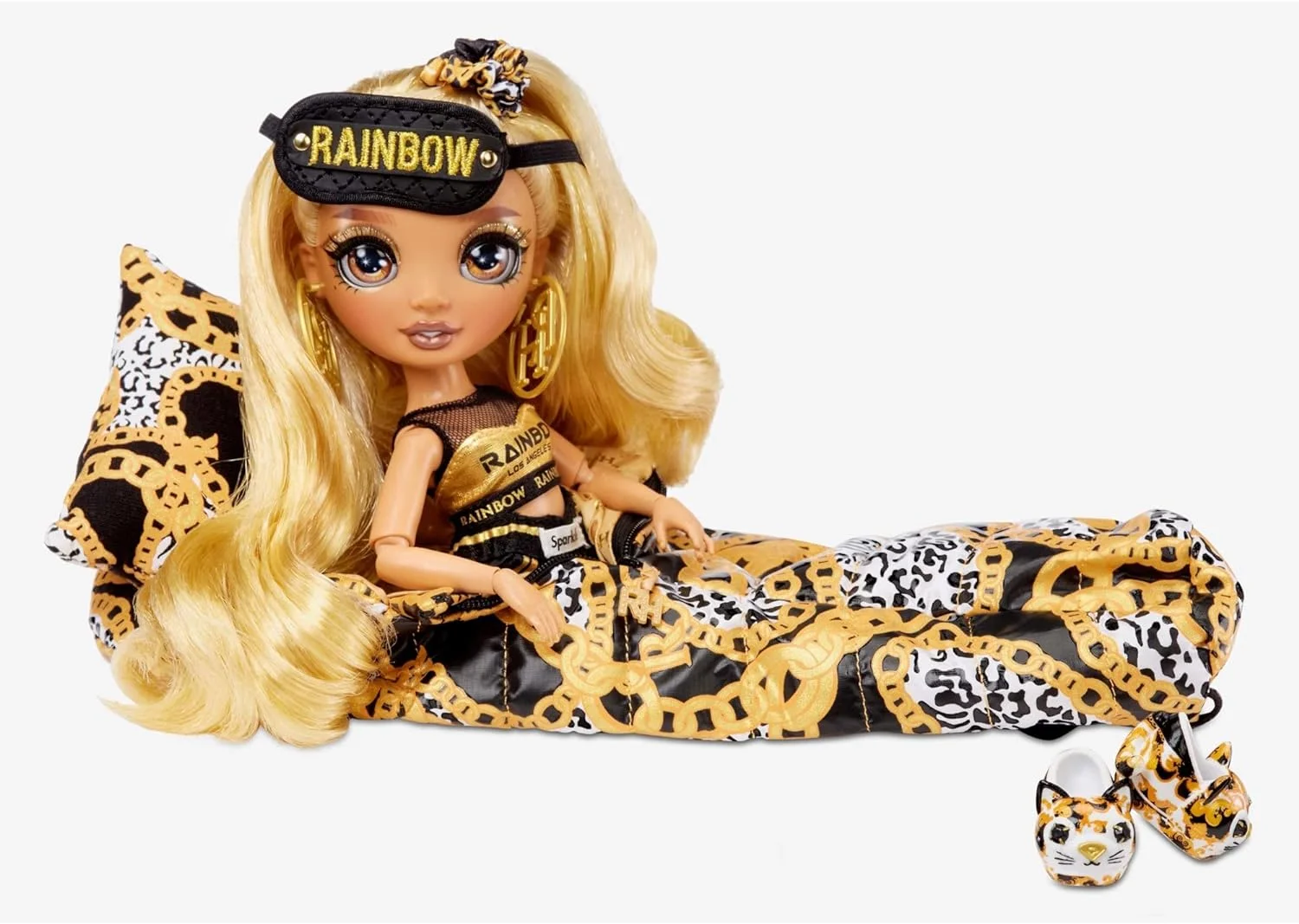 Rainbow High Slumber Party Fashion Doll and Playset w/ 2 Outfits Choose from Brianna Dulce, Marisa Golding, Robin Sterling (Marisa Golding)