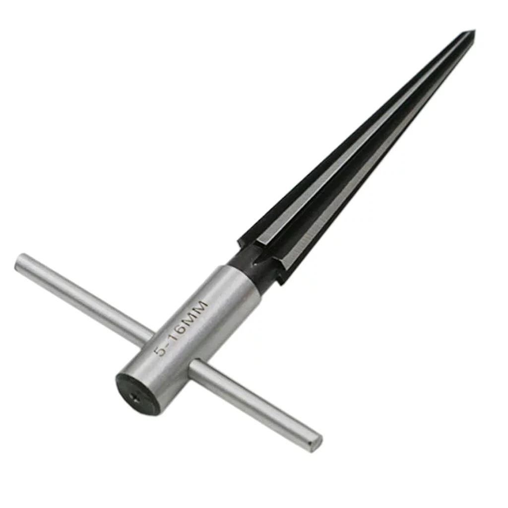 oshhnii 6xT Handle Taper Reamer Hand Held Tapered Hole Pipe Reaming Tool 5-16mm