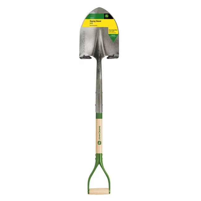 42 in. Steel Digging Shovel with Wood Handle, Green