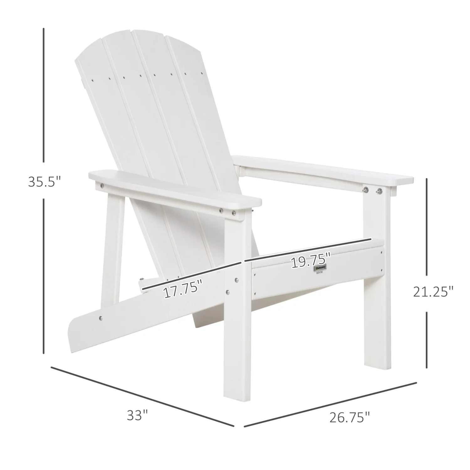 YLtoohoom Adirondack Chair  Faux Wood Patio & Fire Pit Chair  Weather Resistant HDPE for Deck  Outside Garden  Porch  Backyard