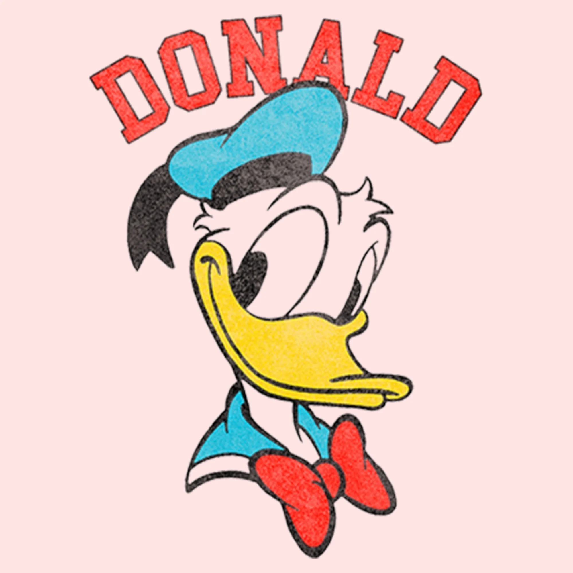 Toddler's Mickey & Friends Distressed Duck Portrait  Graphic Tee Light Pink 5T