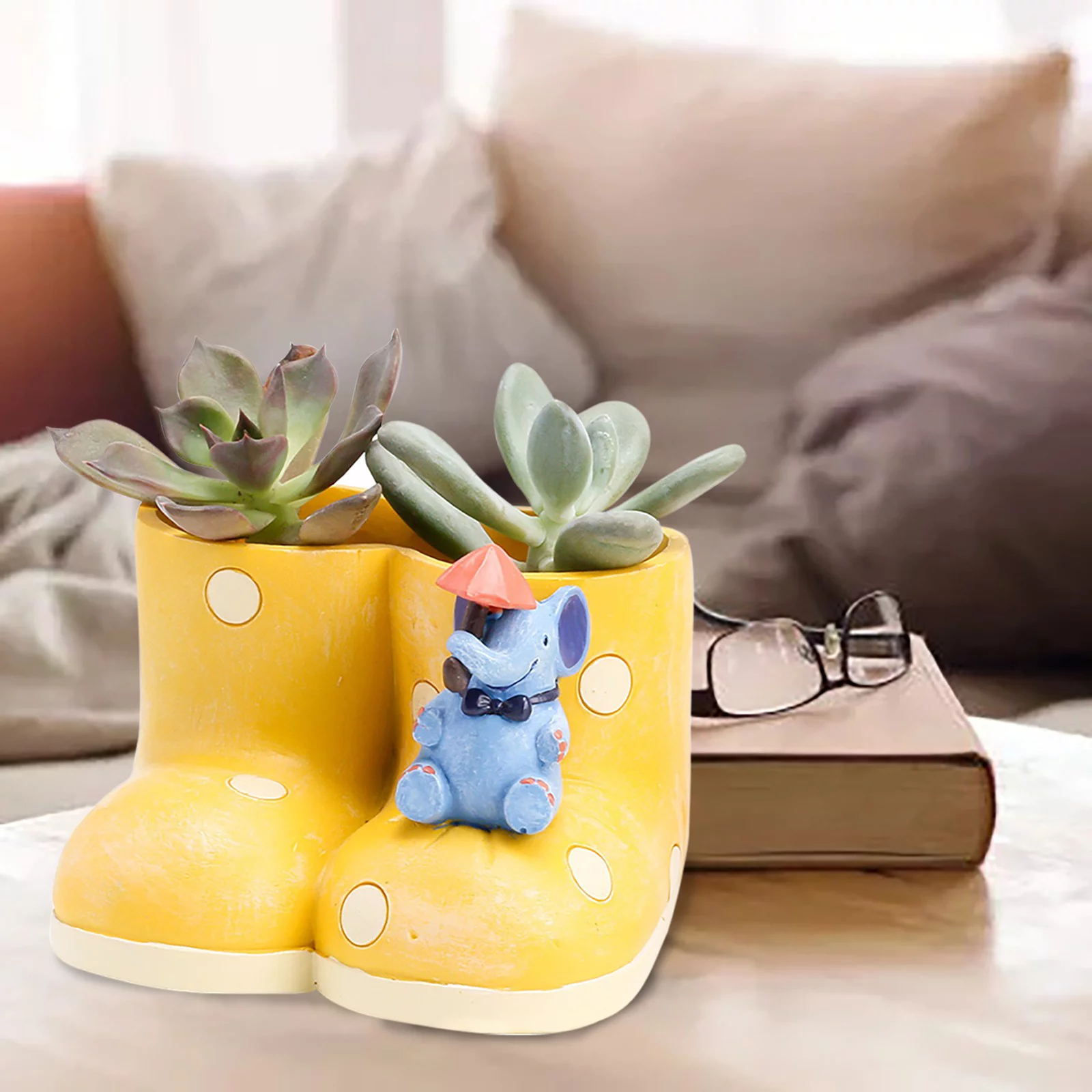 NLLSHGJ Elephant Flower Pots Planters Environmental Protection Potted Pot Personalized