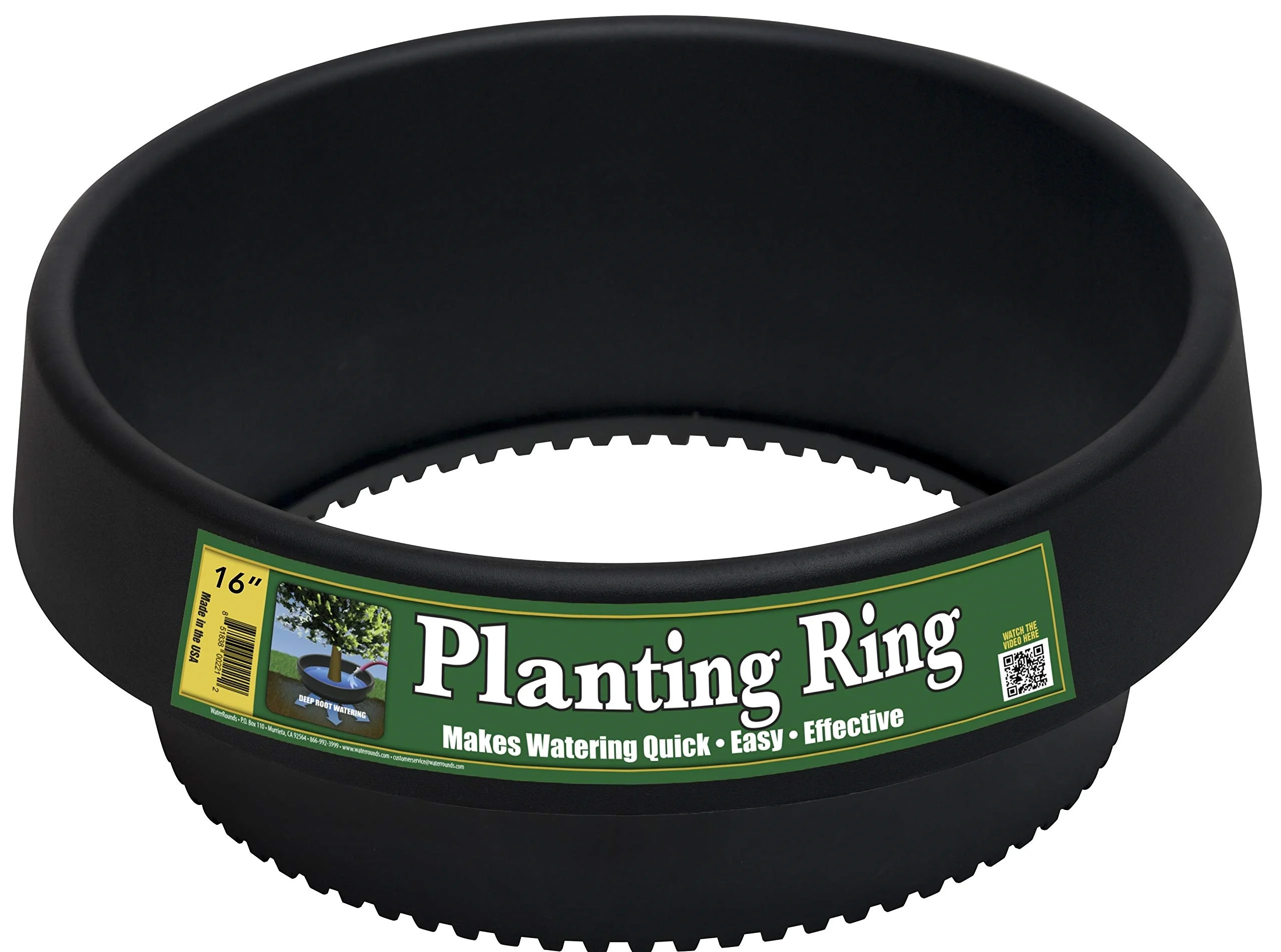 6 Pack of 16in Planting Rings. Landscape & Garden Protective, Round, Edging. Water Retention to Irrigate Shrubs, Roses, Flowers, Vegetables. Separate Rock, Mulch, Grass. Made in USA