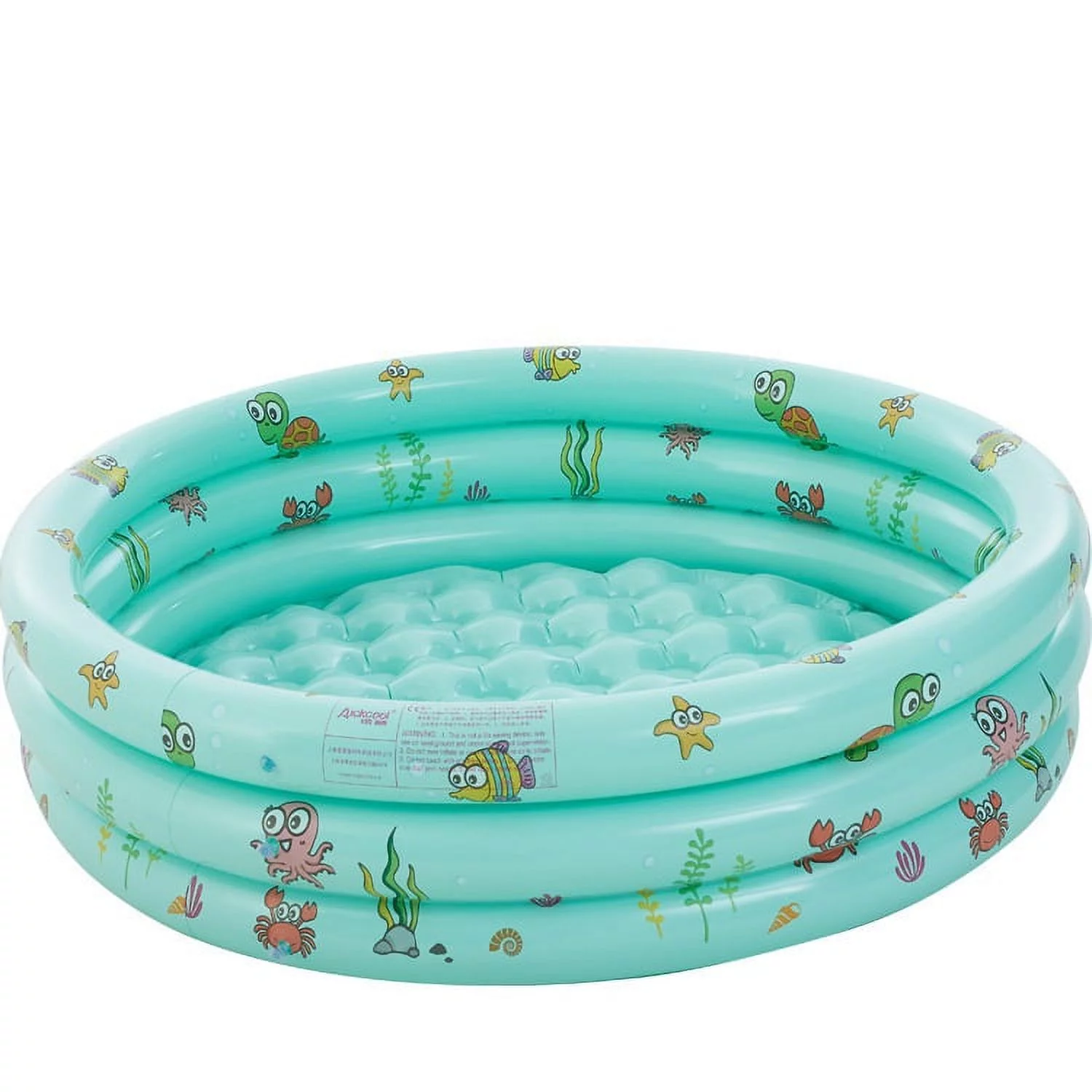 130cm * 35CM Three-Ring Inflatable Round Swimming Pool, Children's Pool, Home Infant Thickening Inflatable Pool