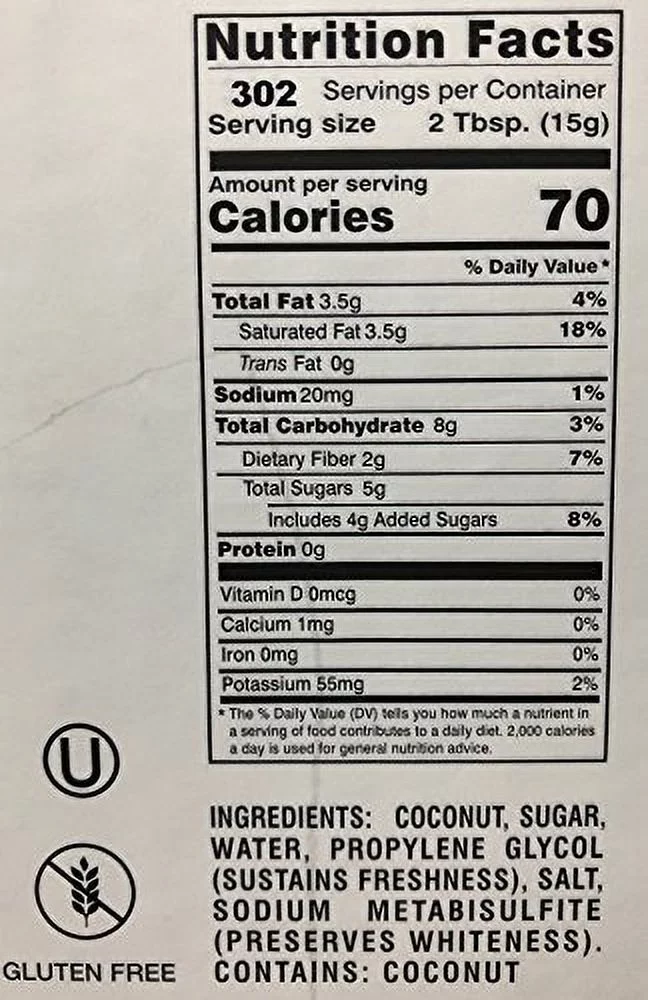 Medium Shred, Sweetened Coconut, 10 Pound