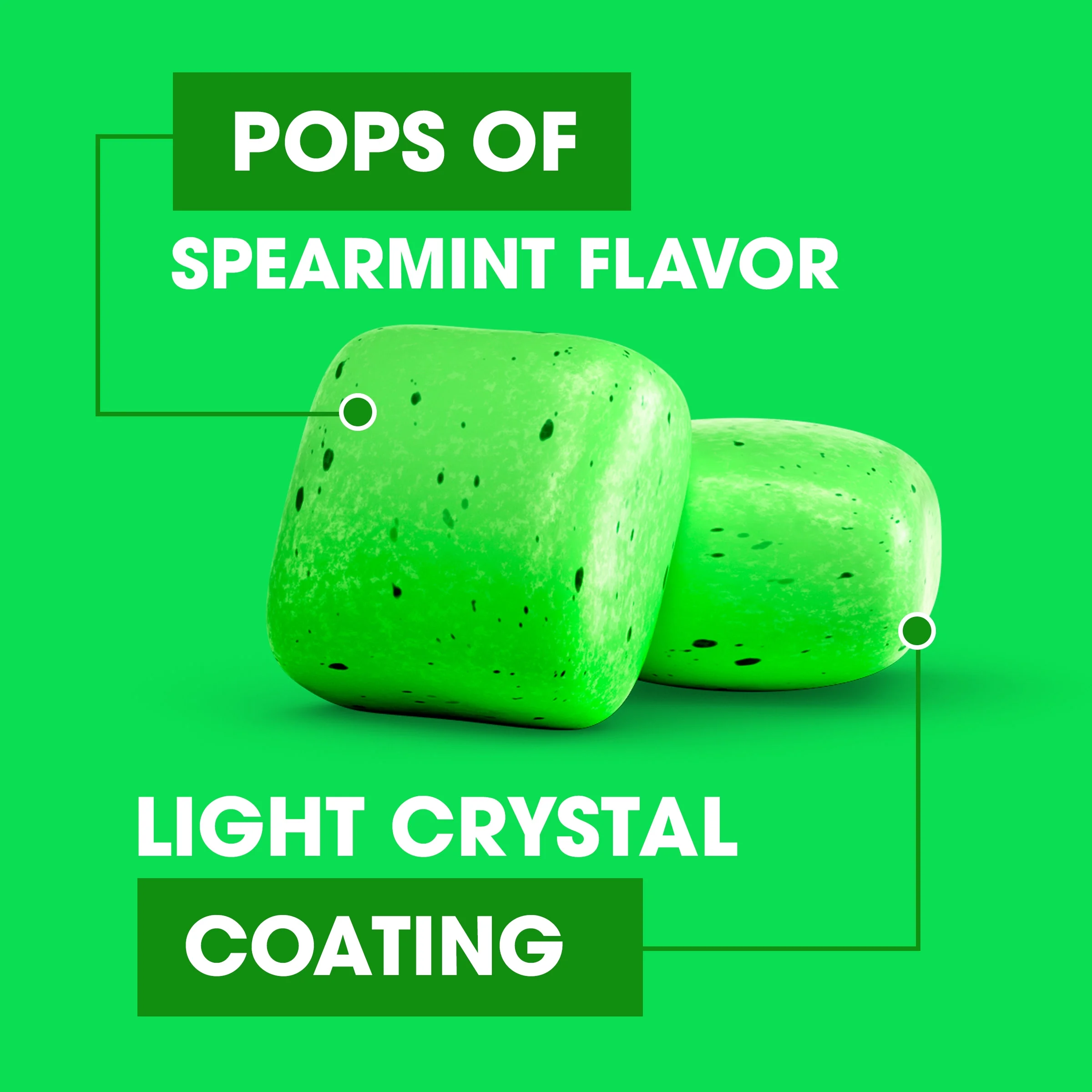 Trident Vibes Spearmint Rush Sugar Free Gum, 6 Bottles of 40 Pieces (240 Total Pieces)