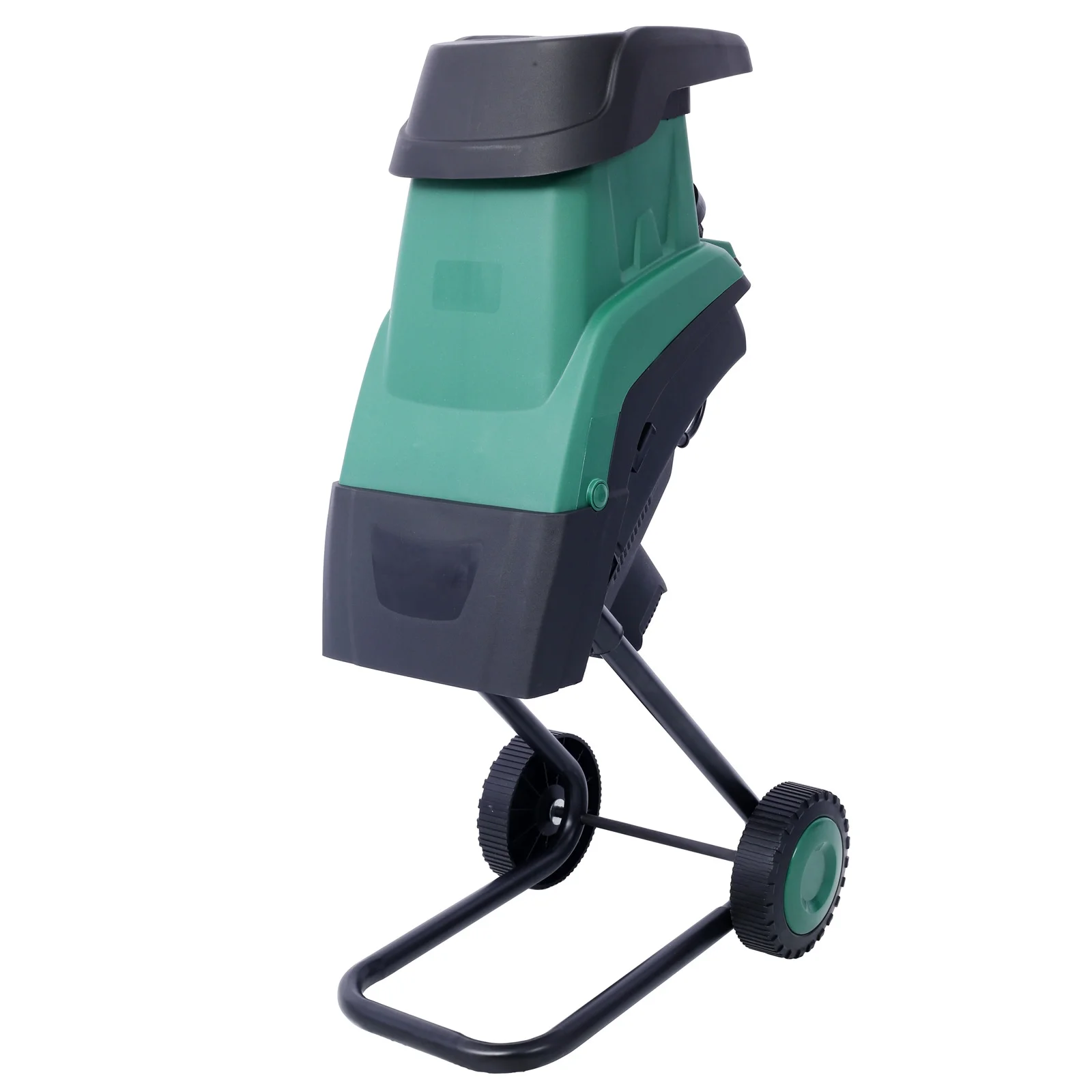 Yone jx je 15Amp Electric Wood Chipper/Shredder with Wheels Electric Garden Shredder Portable Chipping Width Collection Bag, Double Sided Blade System, Auto Shut-Off Green