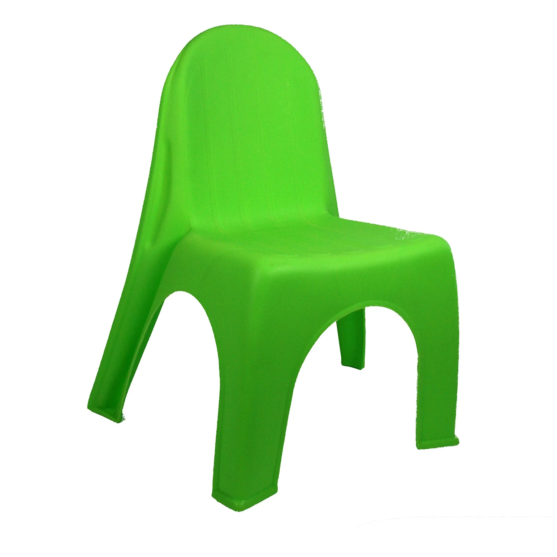 Romanoff Kid's Stacking Chairs, Brite Green, Pack of 12