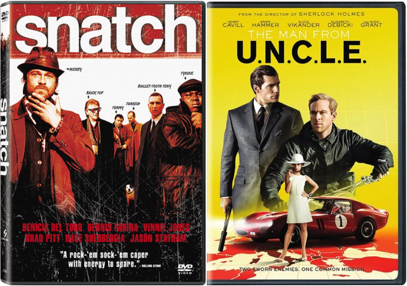Guy Ritchie Double Feature Snatch & The Man From UNCLE 2 DVD SET Widescreen Includes Cinema Movie Time Art Card