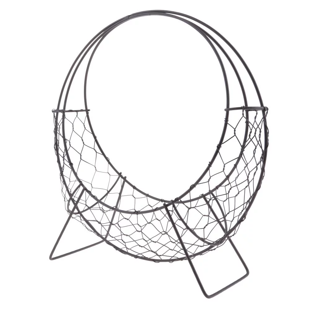 Wire Wreath Iron Planter Flower Pots Succulent 4Plant Holder Basket - D D