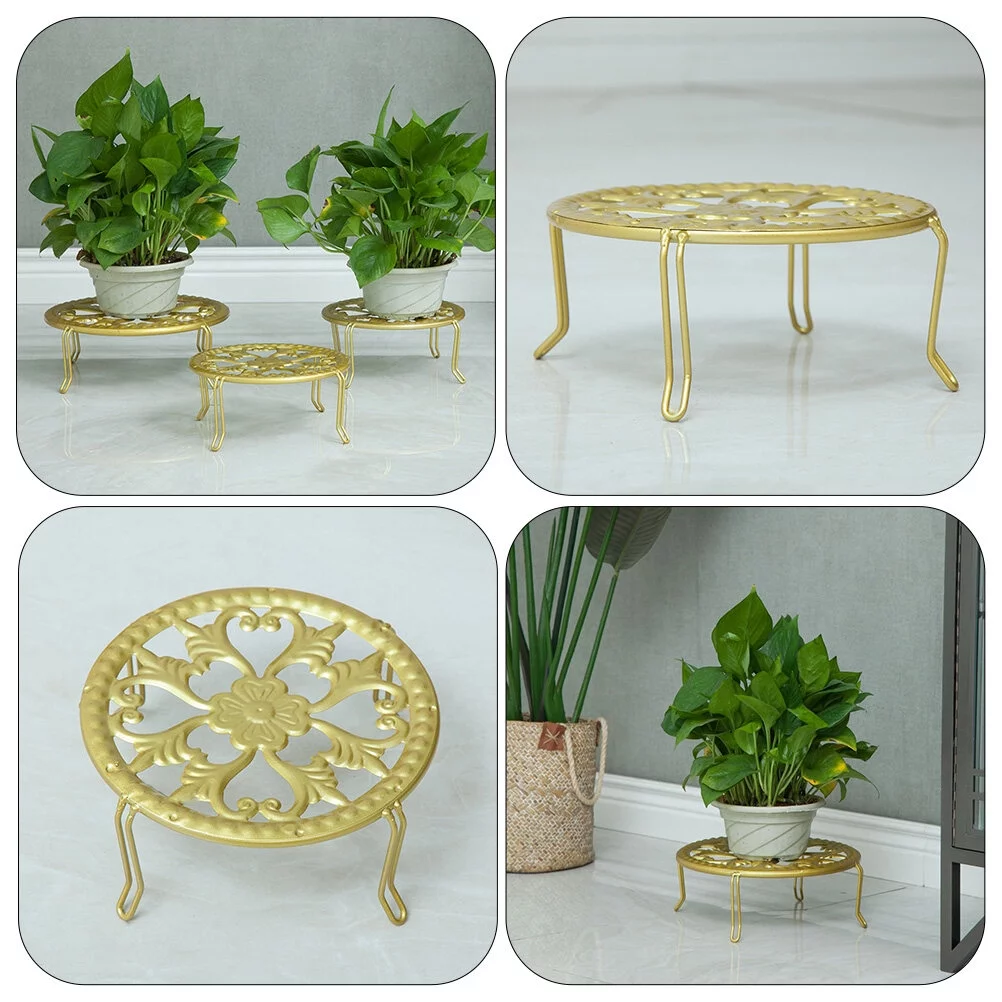 Gongxipen Living Room Plant Pot Rack Iron Flowerpot Stand Tea Table Flowerpot Holder