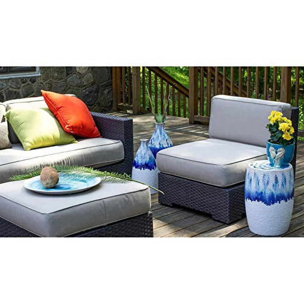 Euro Ceramica Claybarn Fusion Blue/White Stoneware 17