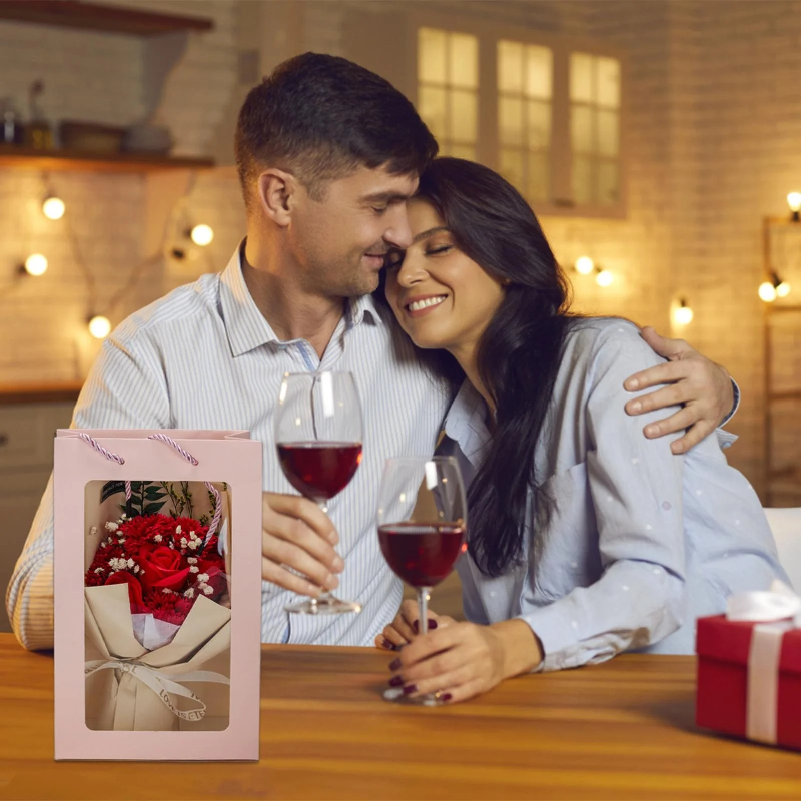 Yeetfub Fake Plants for Outdoors Indoor Valentine's Day Mother's Day Gifts Wedding Souvenir Bouquet Flower Home Decoration Artificial Soap Rose Bouquet for Window Garden Office Patio Planter