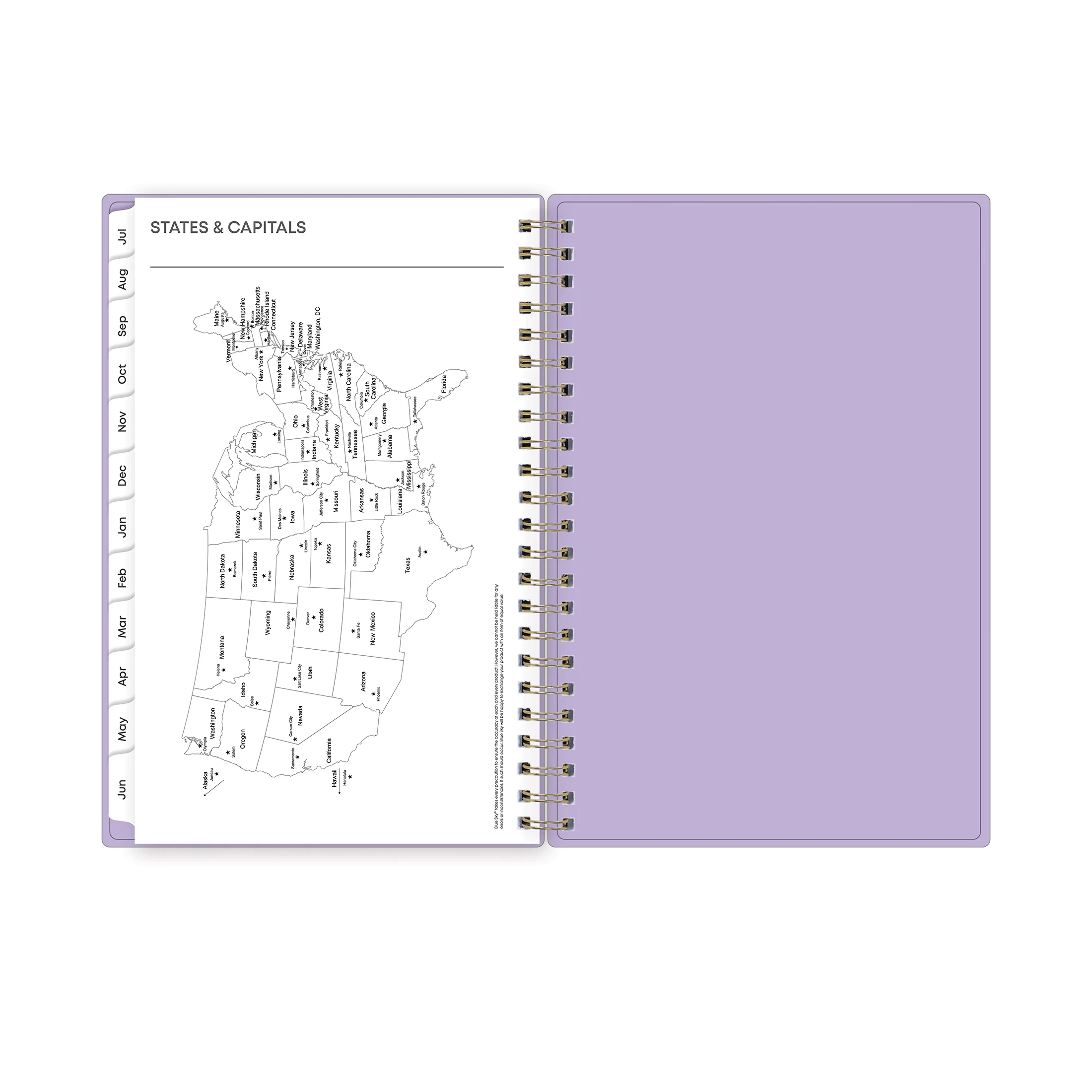 2024-25 Weekly Monthly Planner, 5x8, by Blue Sky, Wisteria