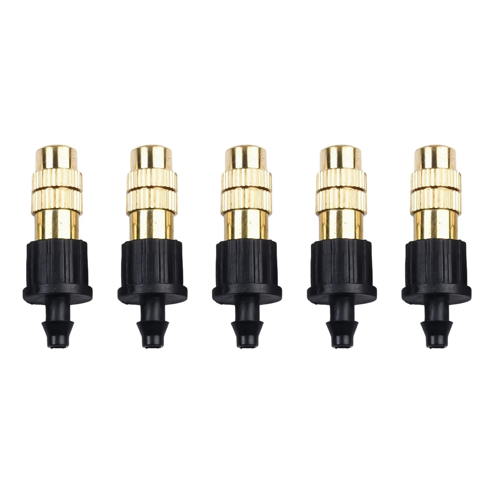5 Pcs Brass Fog Mist Nozzle Misting Fogging Cooling Spray Sprinkler Head Lawn