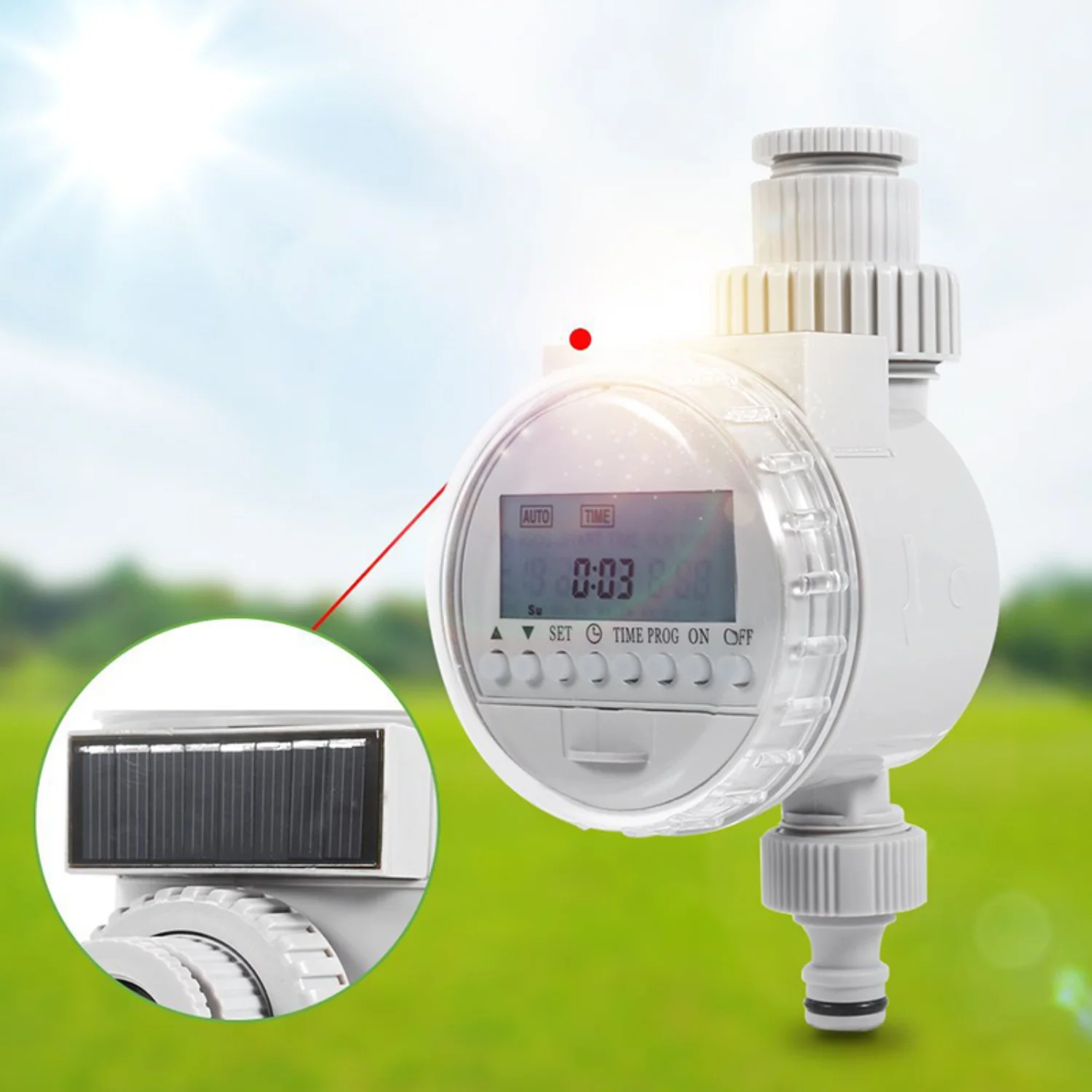 Intelligent Solar Automatic Watering Timer for Agricultural Garden Irrigation Water Saving Controller