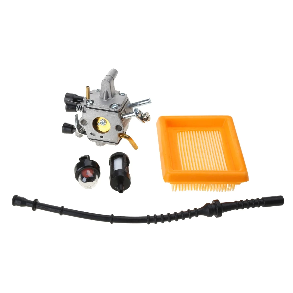 Carburetor Kit for FS400 FS450 FS480 String Trimmer Brush Cutter with Fuel Line