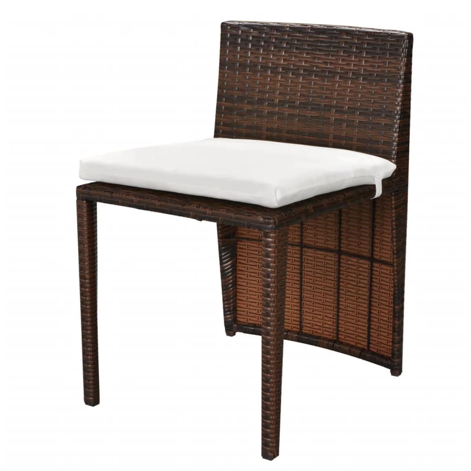 Aibecy 3 Piece Bistro Set with Cushions Poly Rattan Brown