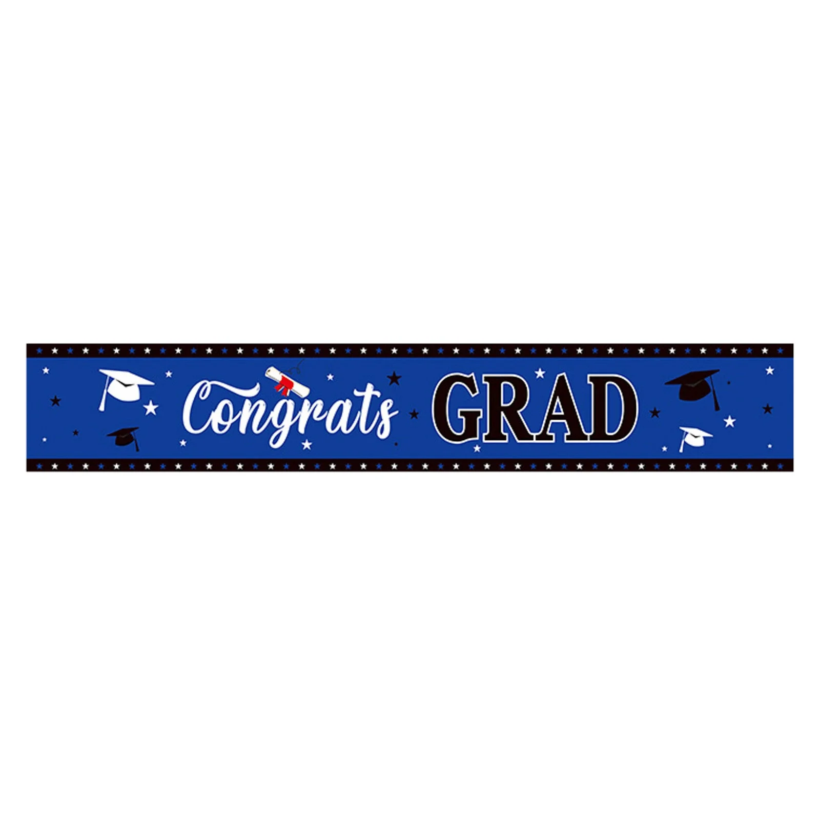 iju7gthy Flower Pots Ceramic 28 Inch 4th of July Graduation Banner Banner Blue and Black Color Scheme Graduation Sceneration Hanging Cloth Partyration Props