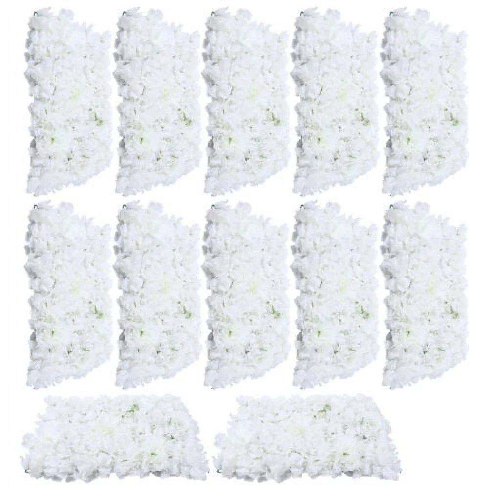 12* Flower Wall Panel Artificial Hydrangea Rose Photo Wall Wedding Home Decor
