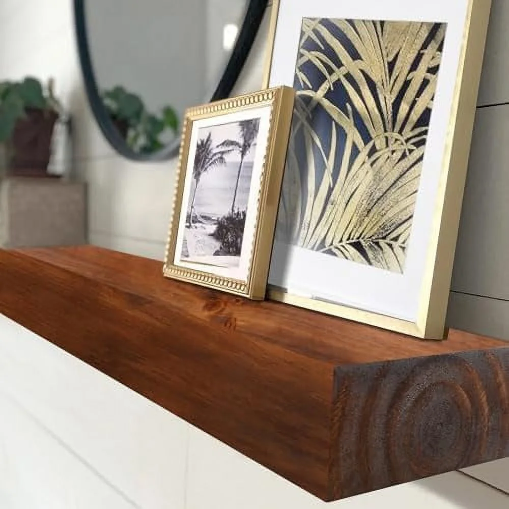 SQXCF Fireplace Mantel  72 Inches  Solid Mantel  with Invisible Heavy Duty Metal Bracket  Floating Mantel   Faux Fireplace Mantel for Over Fireplace  Taupe