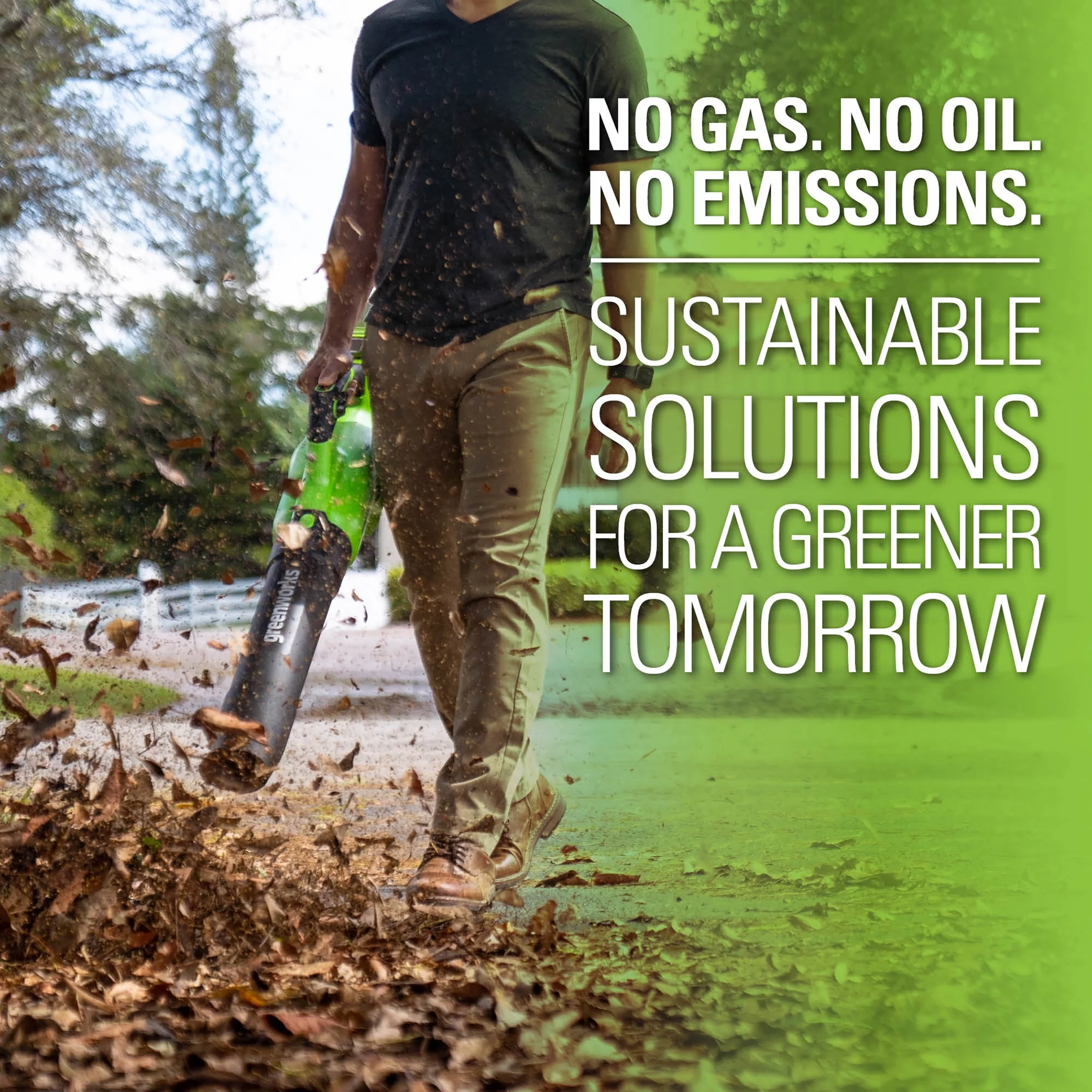 Greenworks 40V (120 MPH / 500 CFM) Cordless Axial Blower with 2.5Ah Battery and Charger, 2416302AZ