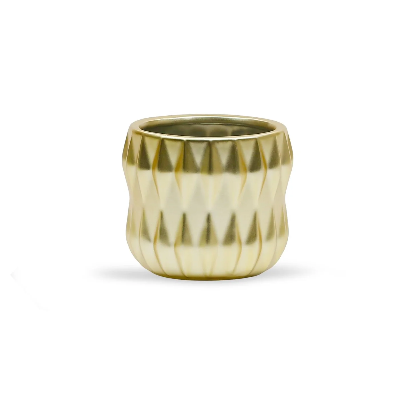 WGV Small Unique Gold Ceramic Pot- 4.5