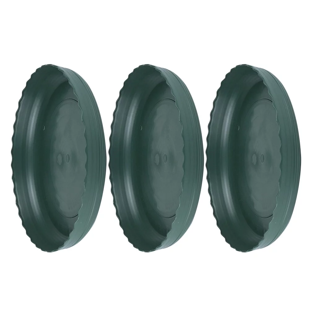 Gongxipen 3pcs Movable Plant Pot Tray Round Flowerpot Cork Base Drip Tray Garden Balcony Tool for Succulent Flower Pot (2 Gallons)