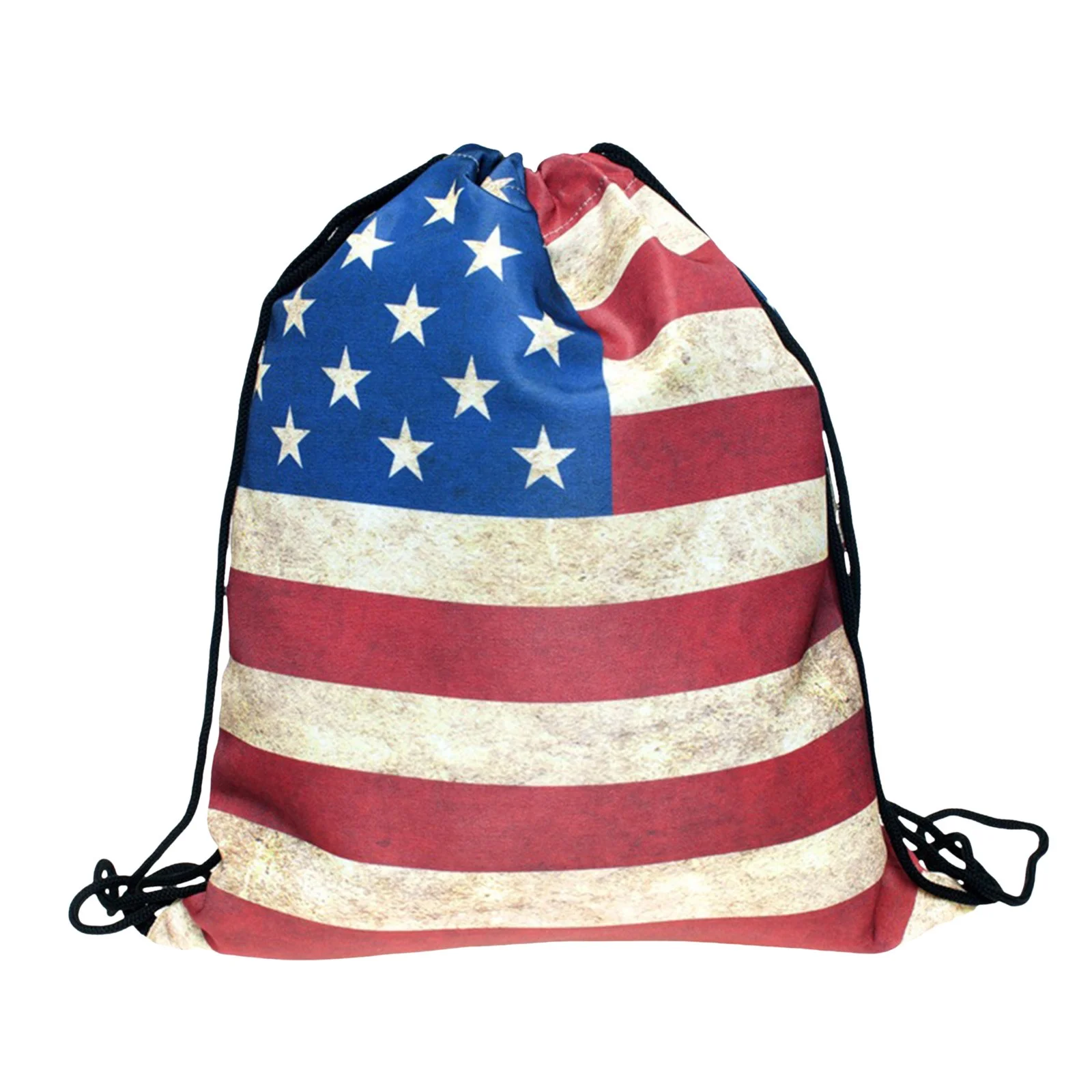 iju7gthy Carpet Cleaner Spray Pet and Stain 4th of July Party Flag Bag Independence Day Bundle Pocket Fashion Digital Print Drawstring Outdoor Storage