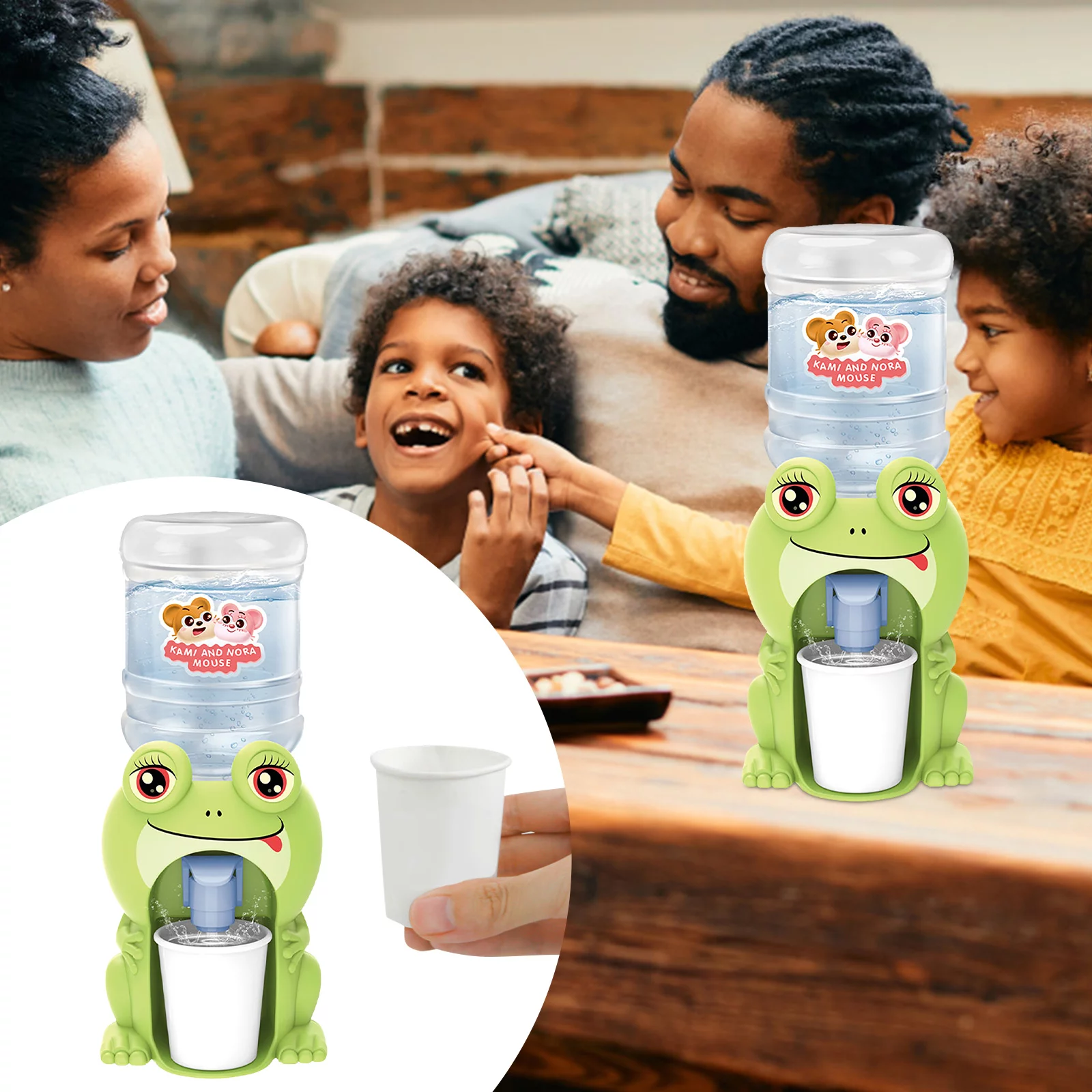 iju7gthy Small Summer Toys for Kids Bulk 4Th of July CartoonWater Dispenser Play House Kitchen Toys Flavor Drink Machine