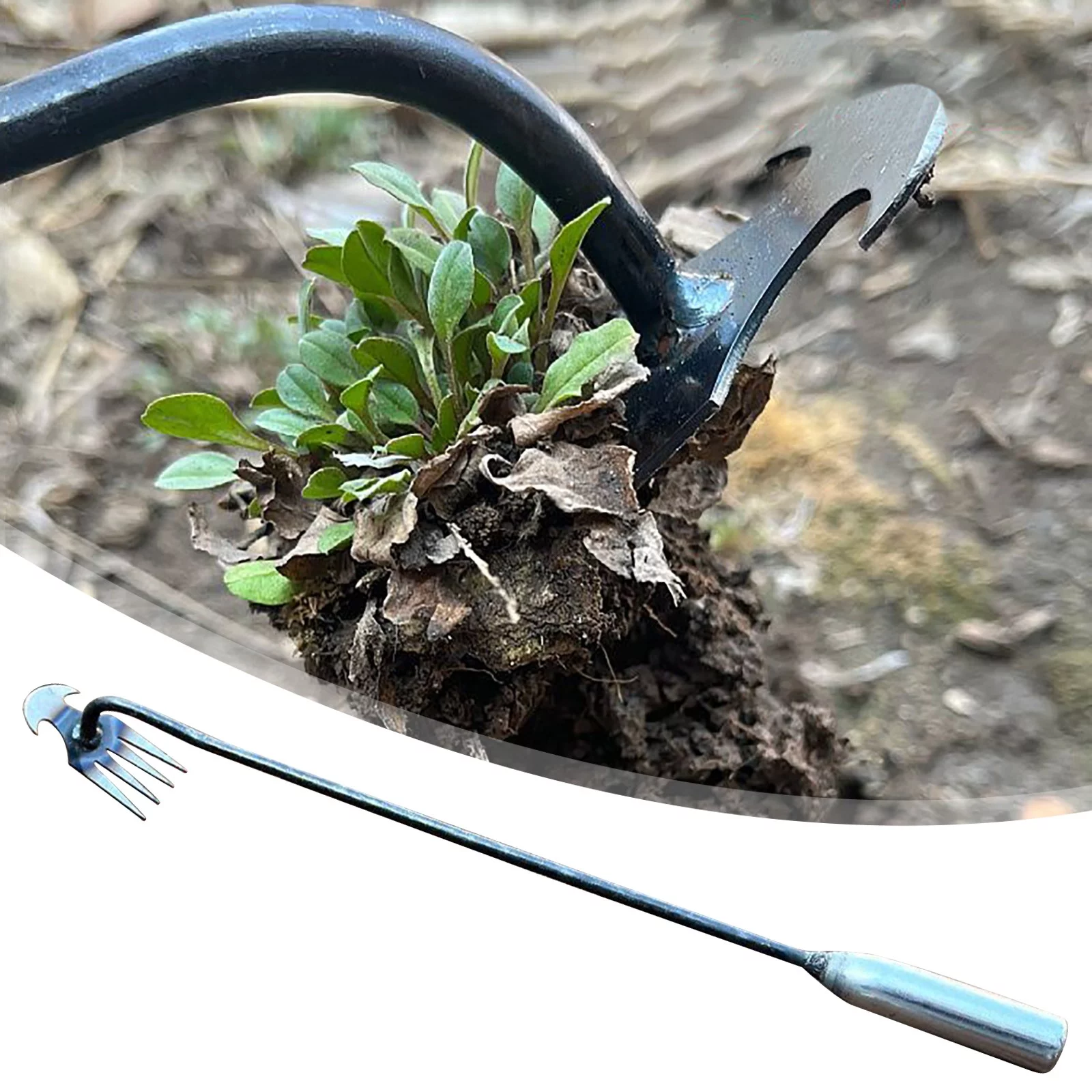 GuLuBin P1819 Hoe Weeding Artifact Rooting Weeding Tools Gardening Weeding Rake Steel Farm Tools Small Hoe Loose Soil Digging Wild Vegetables