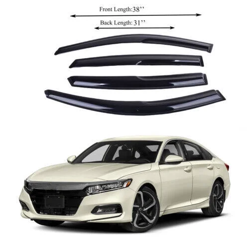 SINOCMP 4pcs Fits for Honda Accord 2018-2022 Side Window Visor Sun Rain Deflector Guard