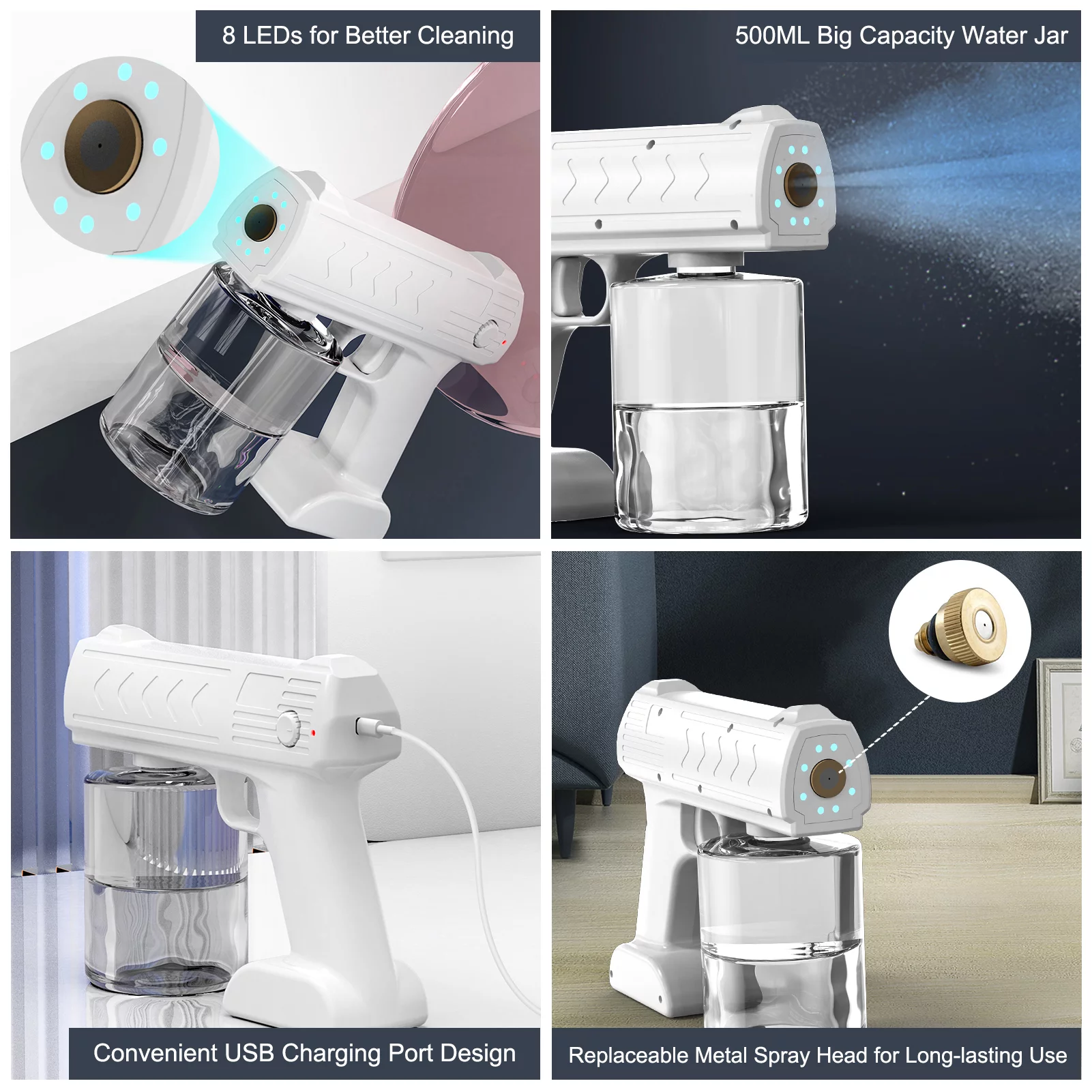 Atomizer,Dai Sprayer Mist 500 Ml Spray 500 Built-in 4000mah Mist Usb Ml Sprayer C 5 Powered Operated Usb Powered V Sprayer With Usb Jar Built-in V 7w Mist D With Cell Mist Spray Usb Jar C5 V