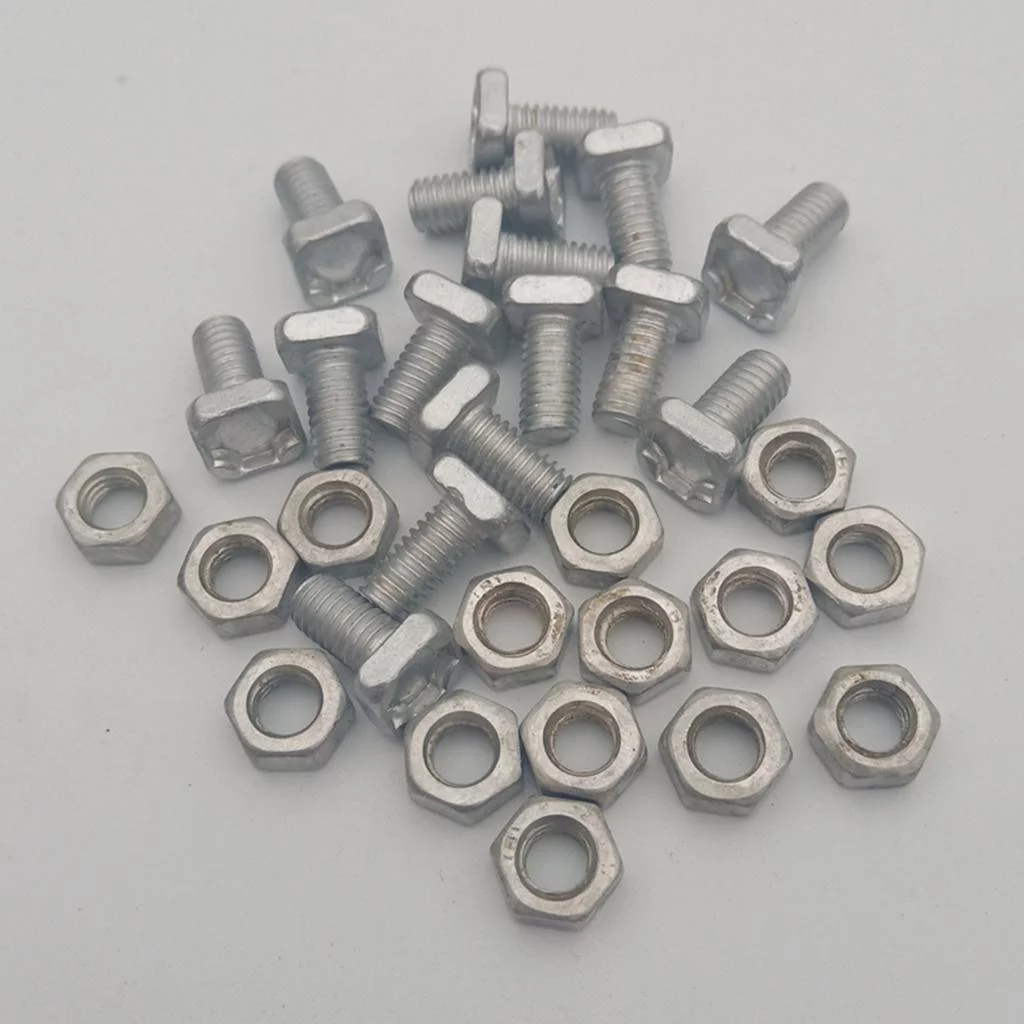 45 Pieces Aluminium Alloy Square Head Greenhouse Nuts And Bolts Replacement