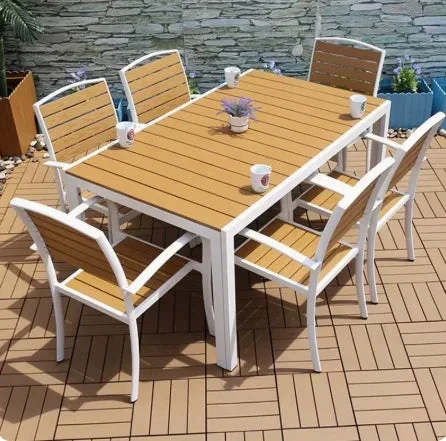 80cm outdoor tables and chairs, courtyard bars, restaurants, waterproof wooden dining tables, outdoor balconies, leisure gardens