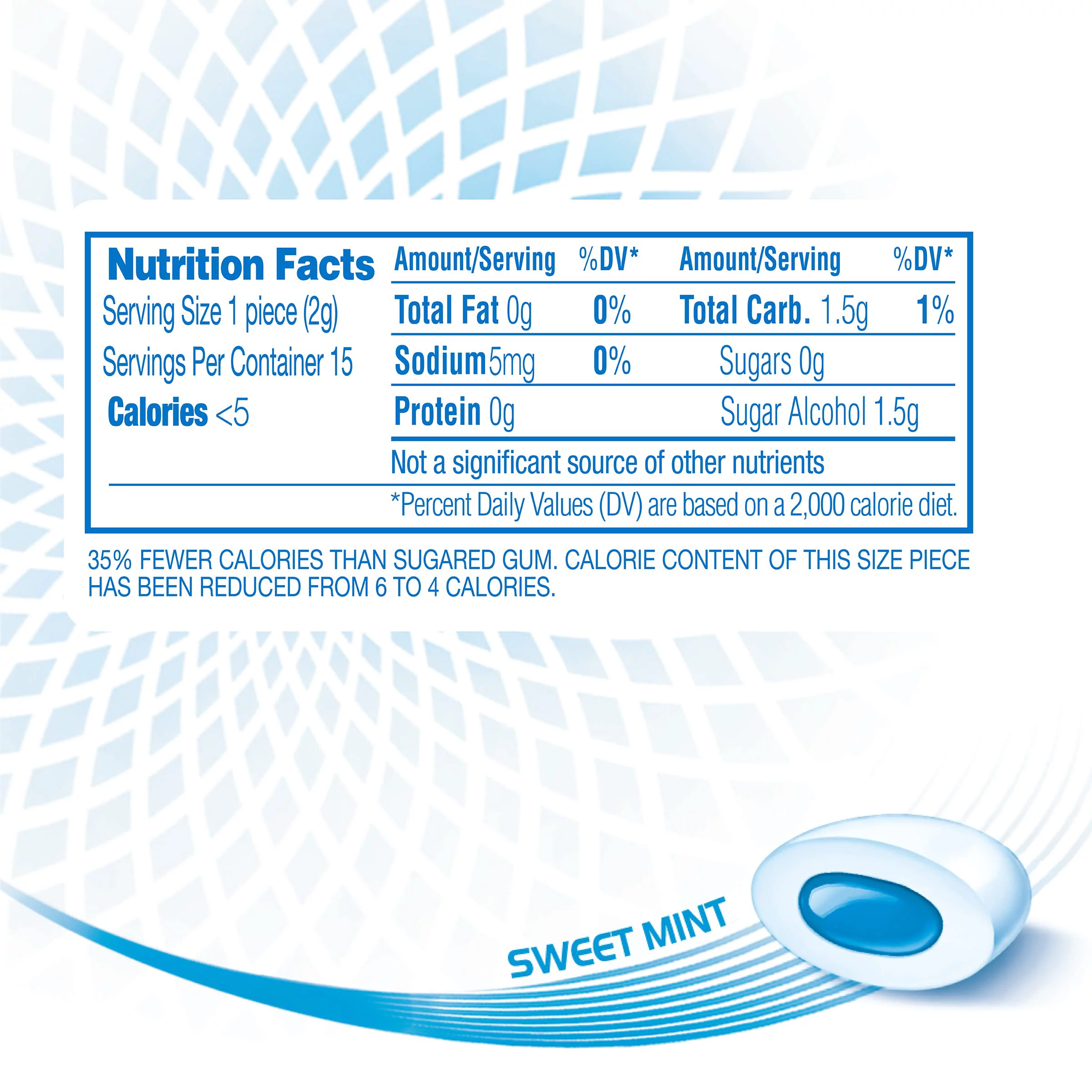 Mentos Pure White Sugar-Free Chewing Gum with Xylitol, Sweet Mint, 15 Piece Bottle (Bulk Pack of 10)