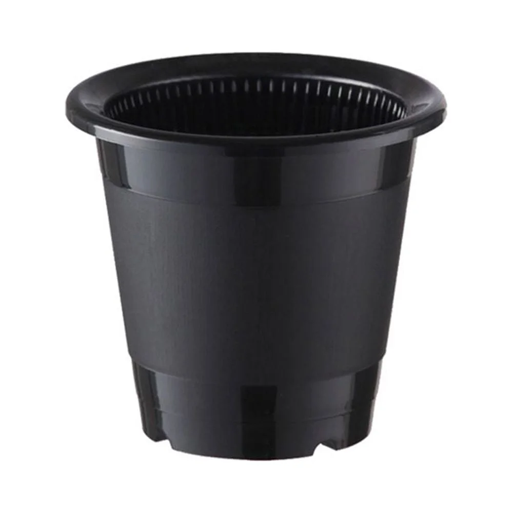 Office Decor Plastic Orchid Home Flower Pots Double Layer Plant Pot Plant Container Planter BLACK