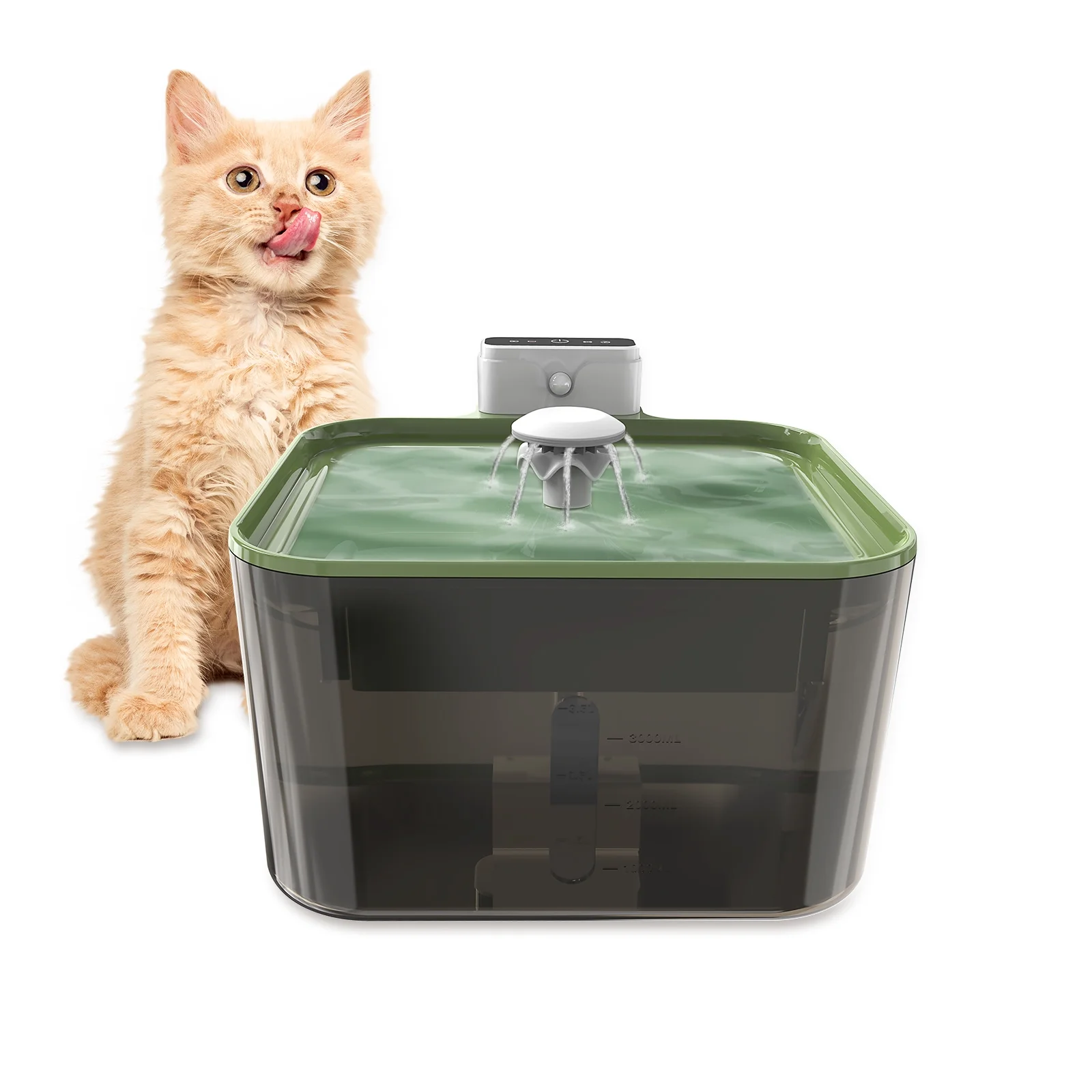 moobody Intelligent Sensing Timing Fountain, Super Silent Water Dispenser for Multiple Pets
