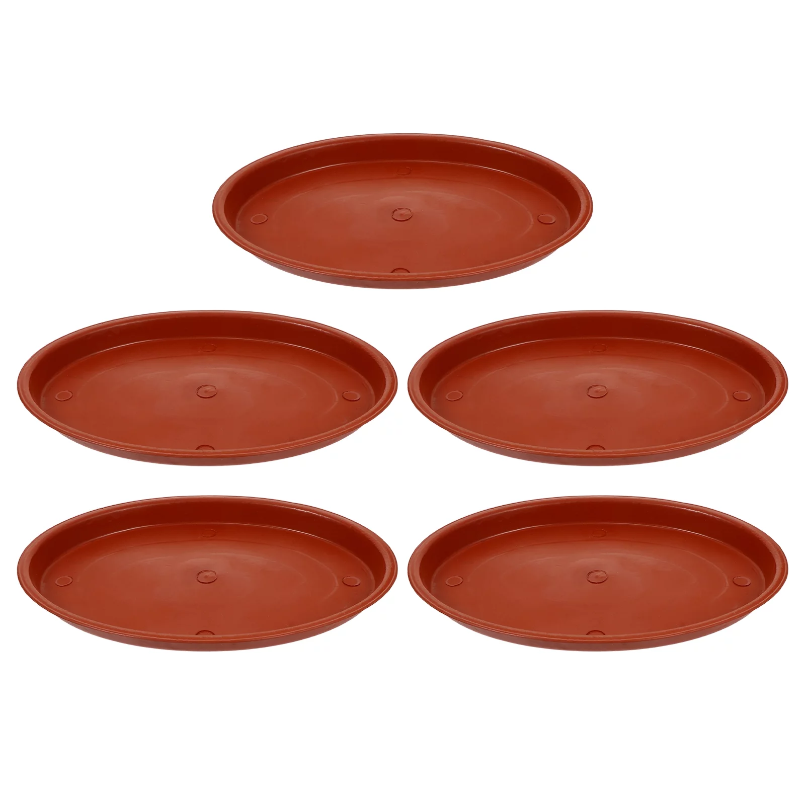 Gongxipen 5pcs Plastic Flowerpot Trays Flowerpot Baseplates Oval Plant Pot Trays Red